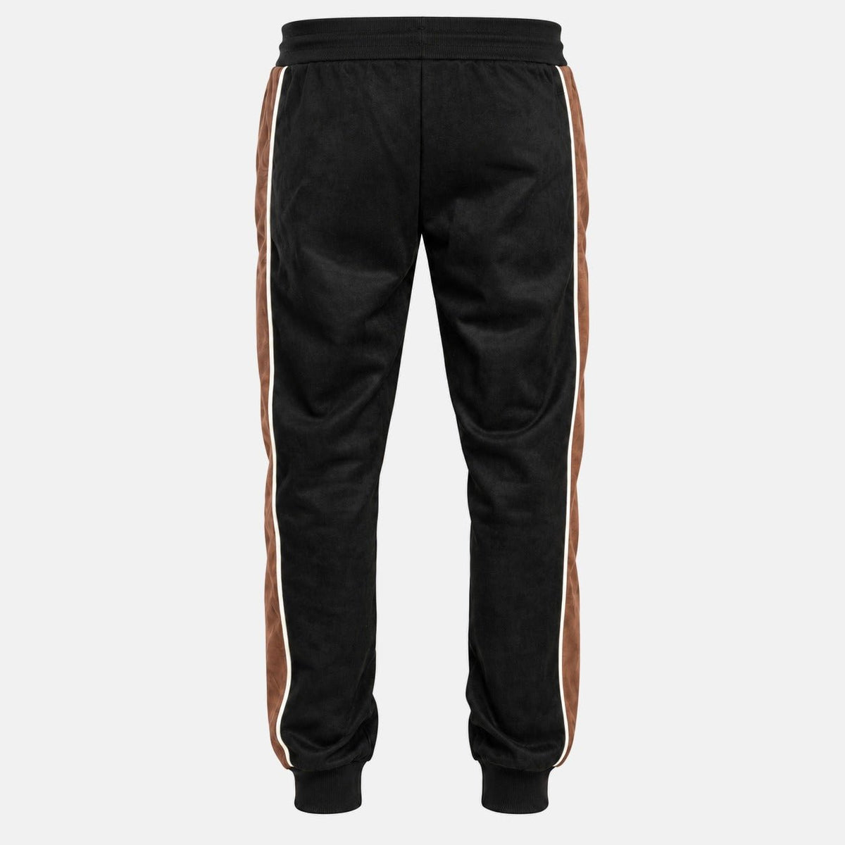 Sergio Tacchini Contrast Suede Track Pant Joggers Black/Potting Soil/Gardenia | Northern Threads Designer Menswear