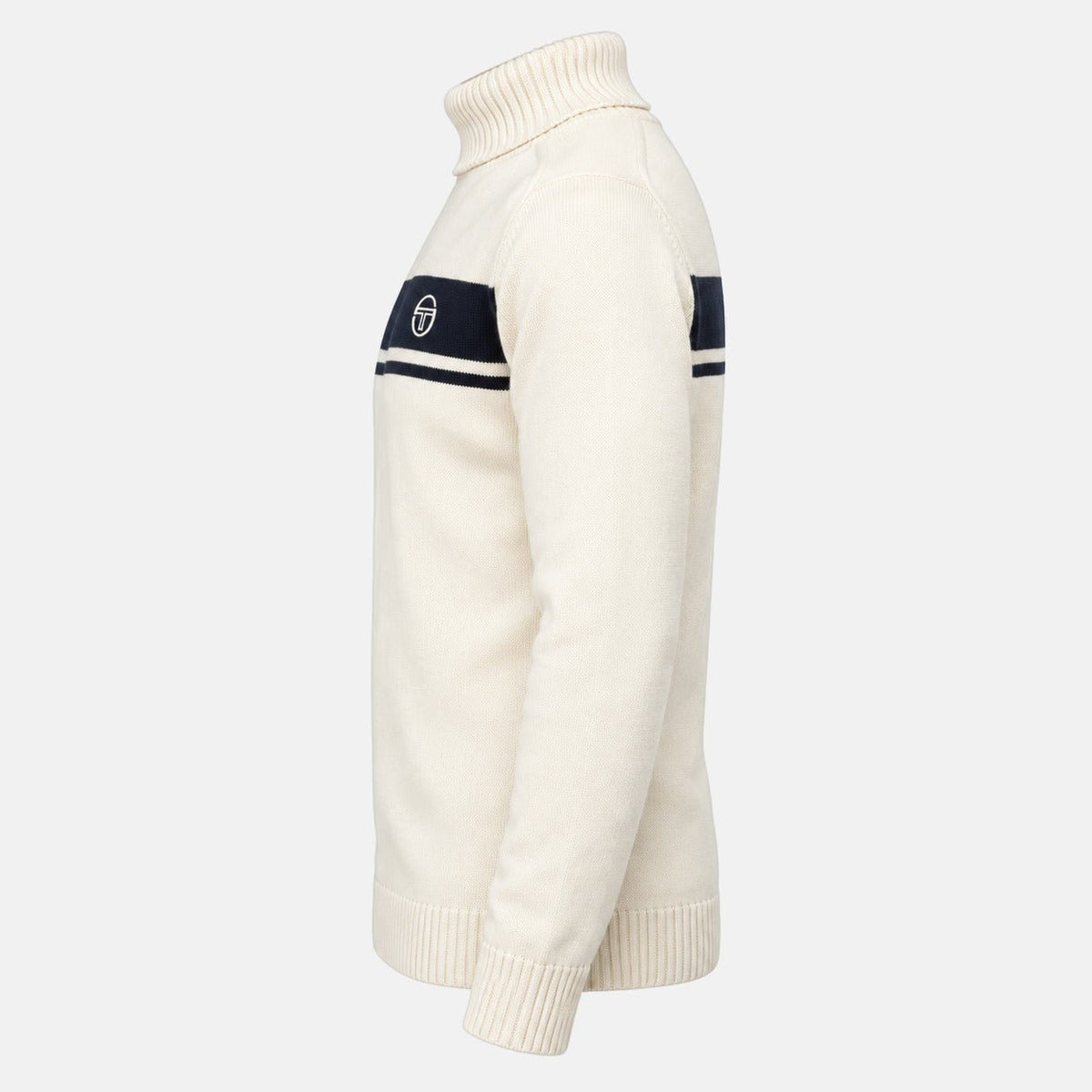 Sergio Tacchini Damarindo Knitted Turtle Neck Jumper Maritime Blue/Gardenia | Northern Threads Designer Menswear