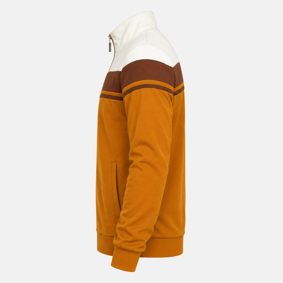 Sergio Tacchini Damarindo Track Top Jacket Gardenia/Potting Soil/Golden Brown | Northern Threads Designer Menswear