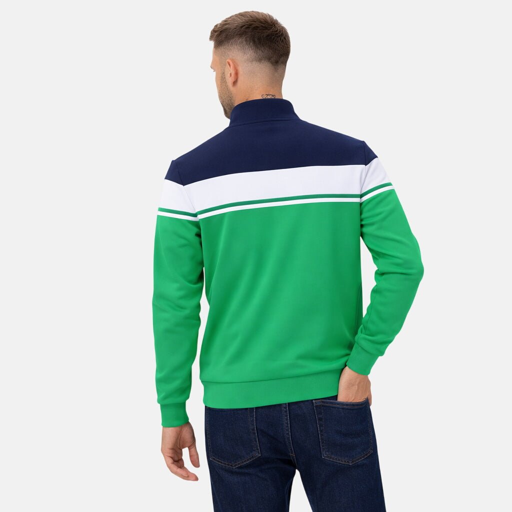 Sergio Tacchini Damarindo Track Top Jacket Maritime Blue White Fern Green - SPR1261-M - northern threads uk
