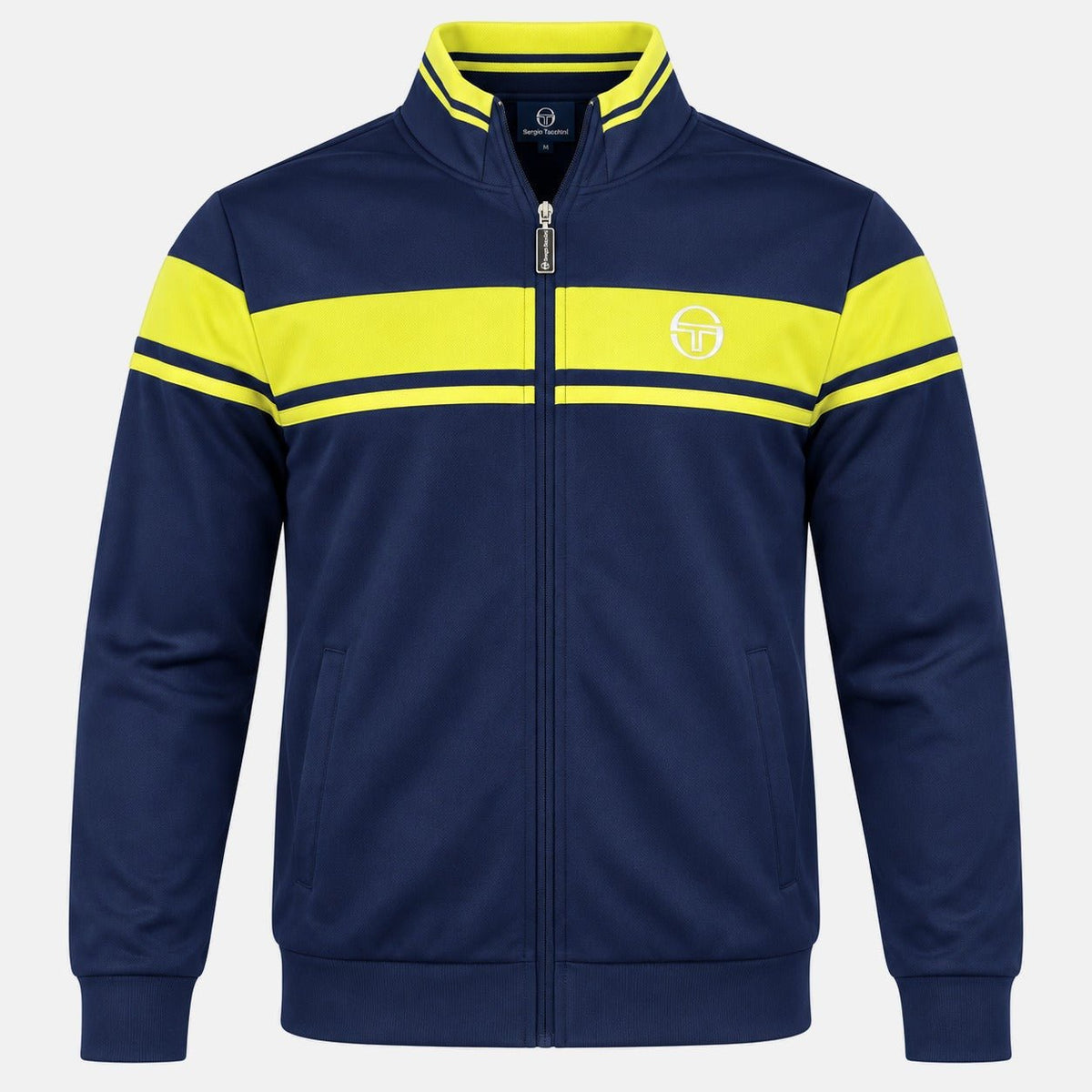 Sergio Tacchini Damarindo Track Top Jacket Maritime Blue/Celery Green | Northern Threads Designer Menswear