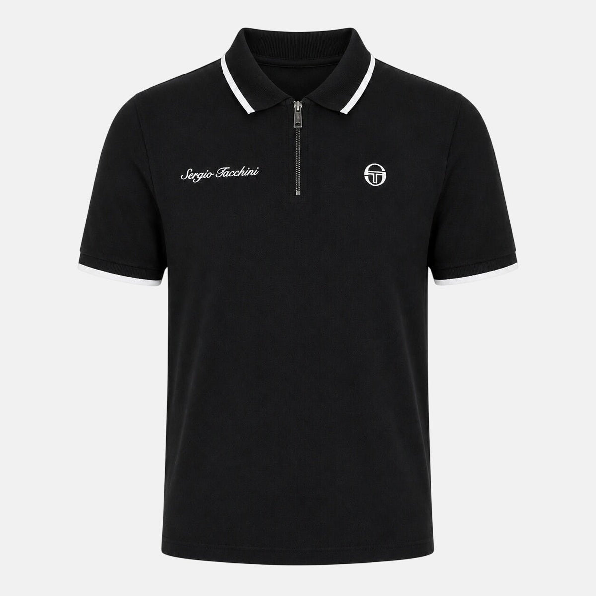 Sergio Tacchini Davide Polo Shirt Black | Northern Threads Designer Menswear