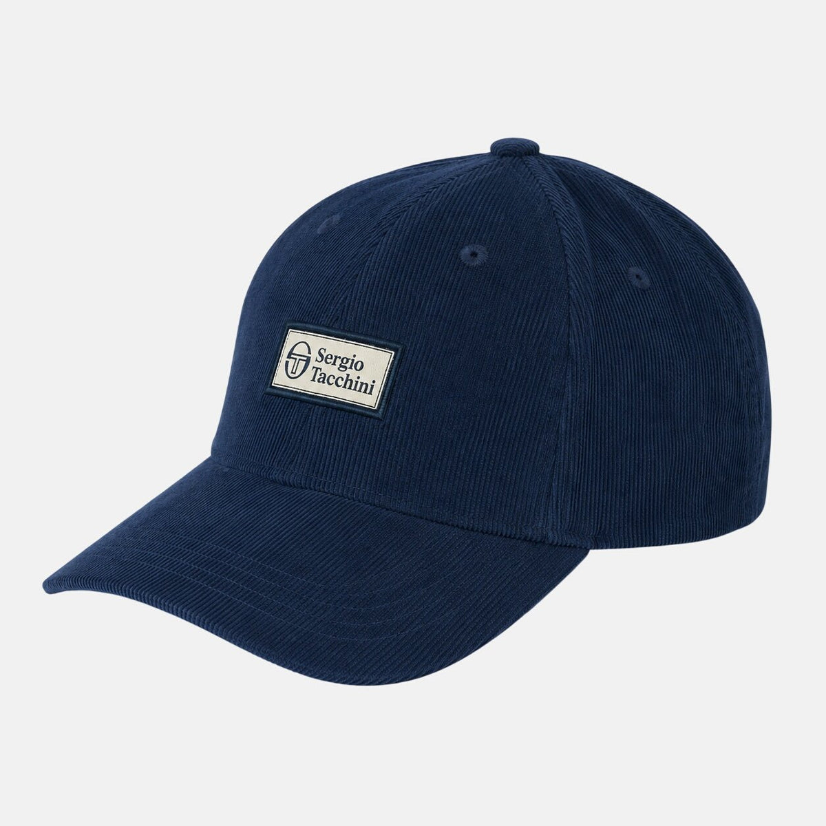 Sergio Tacchini Edwaldo Corduroy Cap Maritime Blue/Gardenia | Northern Threads Designer Menswear