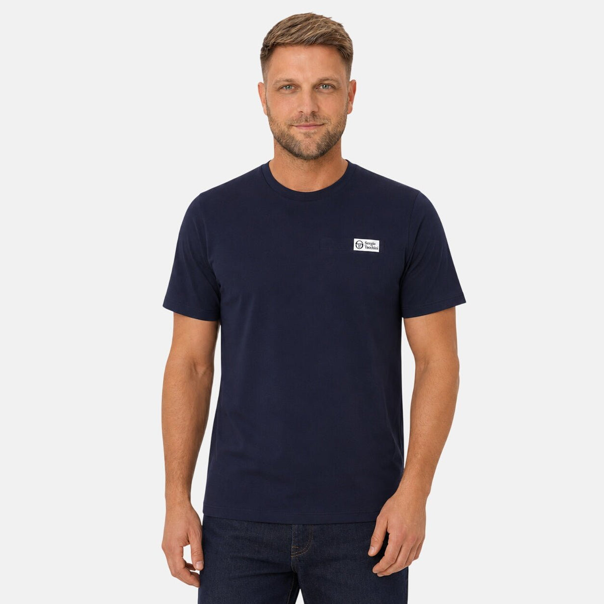 Sergio Tacchini Gallo Pocket T-Shirt Maritime Blue | Northern Threads Designer Menswear