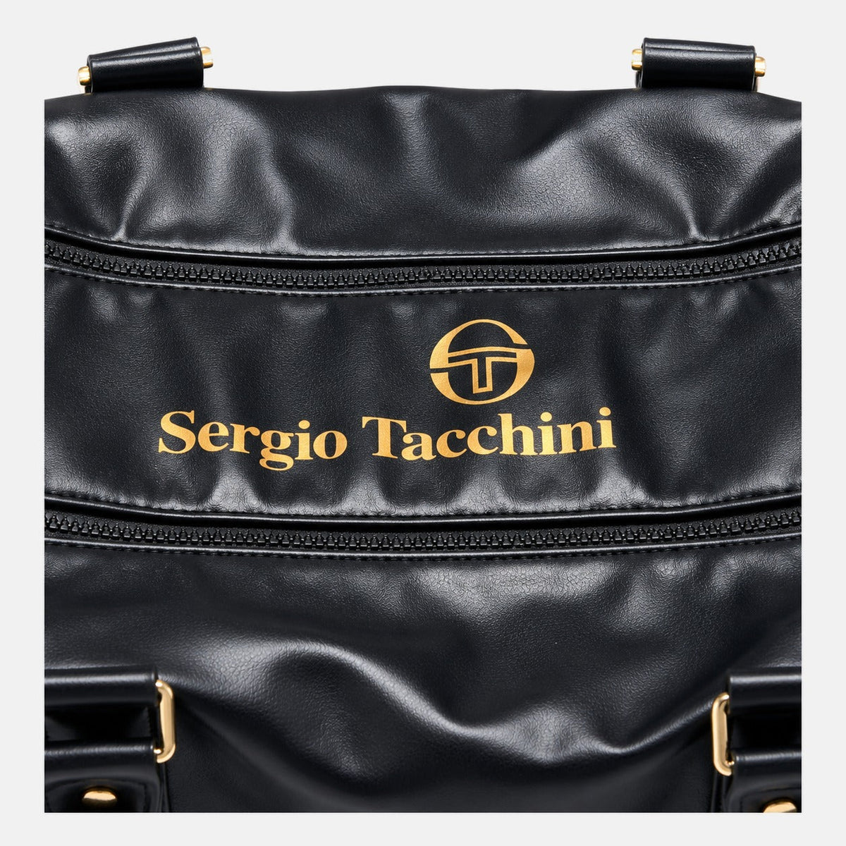 Sergio Tacchini Jorno Holdall Gym Bag Black/Gold | Northern Threads Designer Menswear