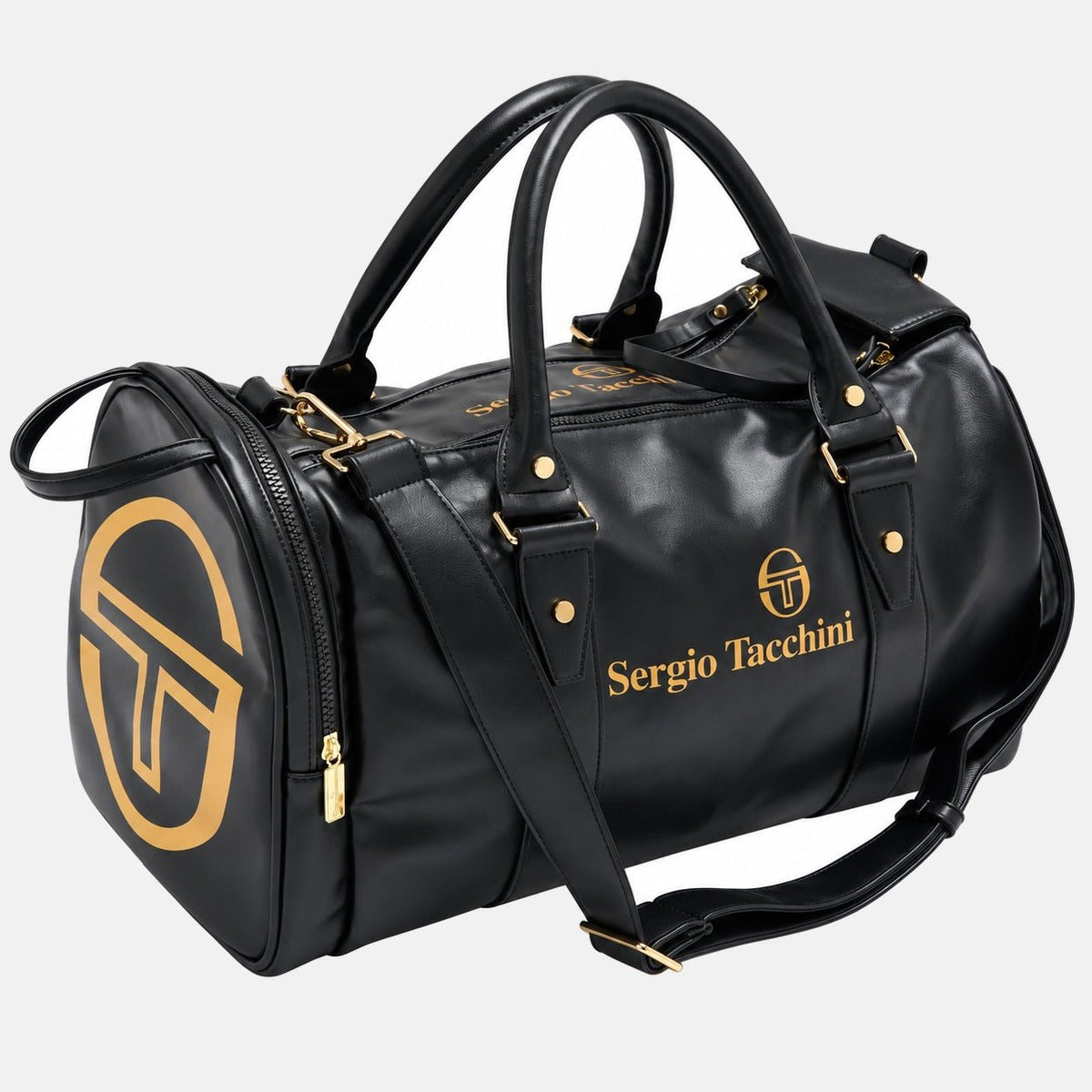 Sergio Tacchini Jorno Holdall Gym Bag Black/Gold | Northern Threads Designer Menswear