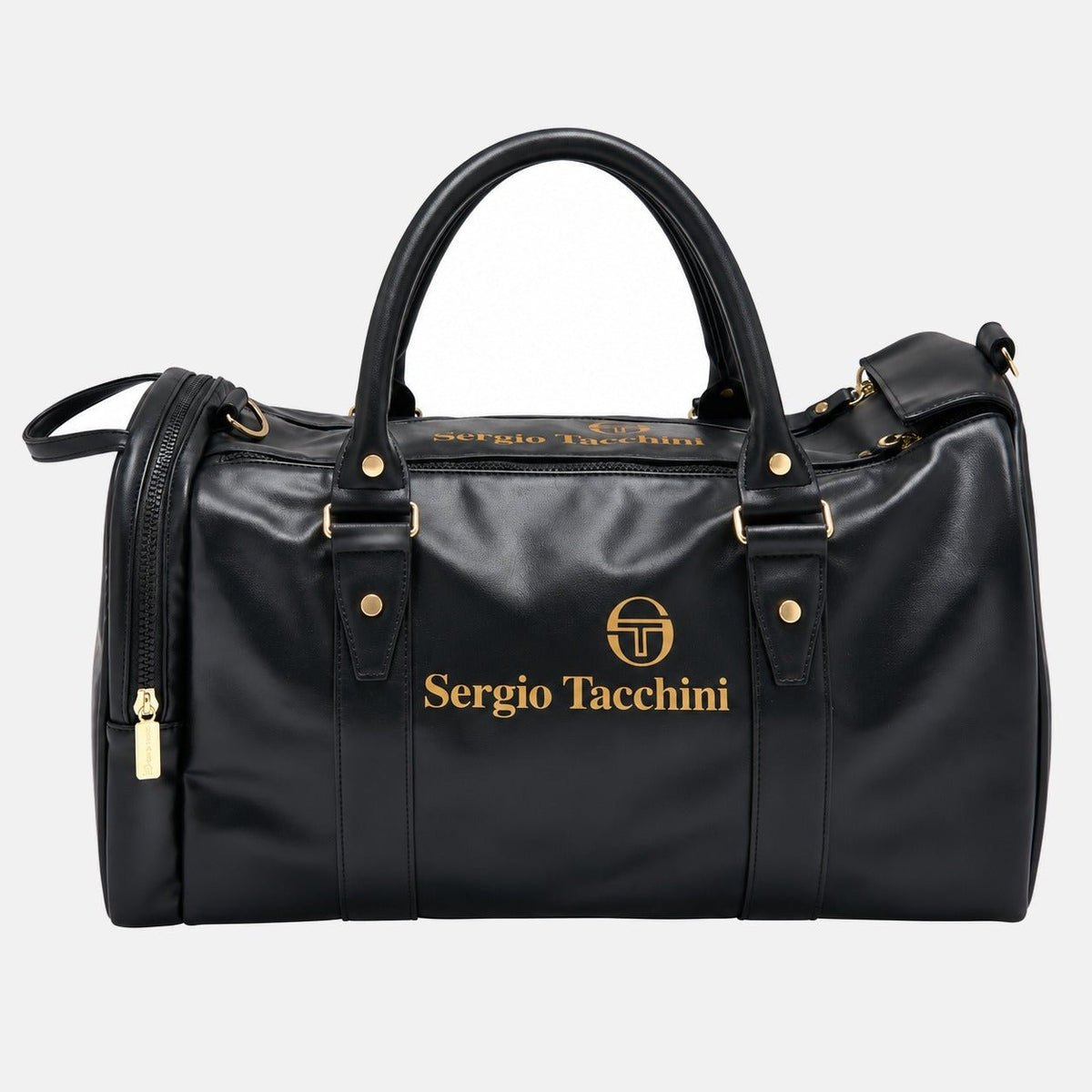 Sergio Tacchini Jorno Holdall Gym Bag Black/Gold | Northern Threads Designer Menswear