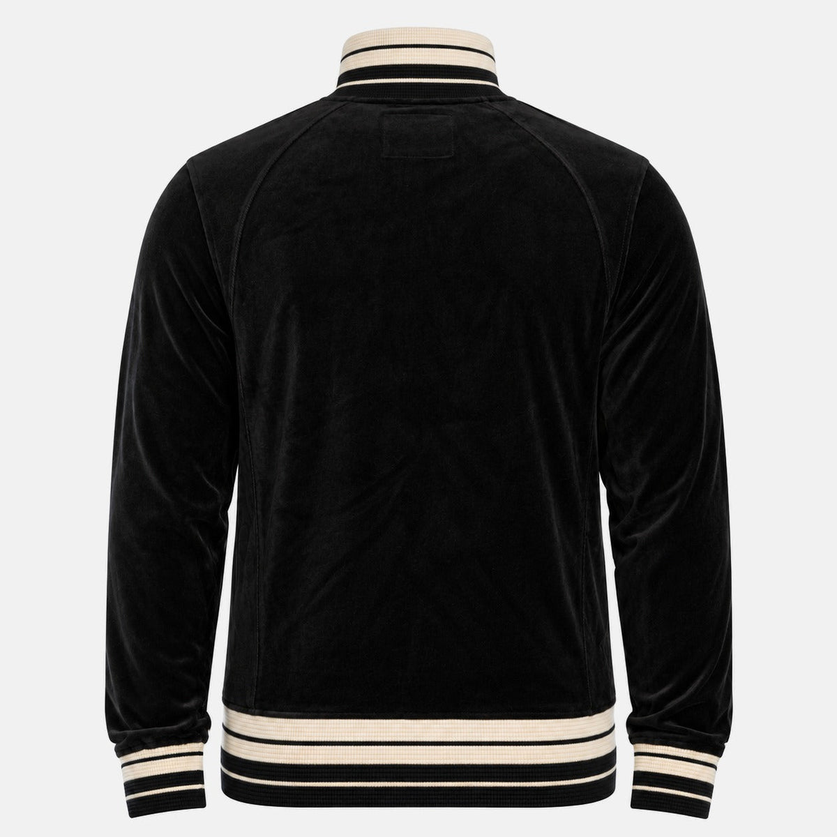 Sergio Tacchini Lazzari Velour Track Top Jacket Black | Northern Threads Designer Menswear