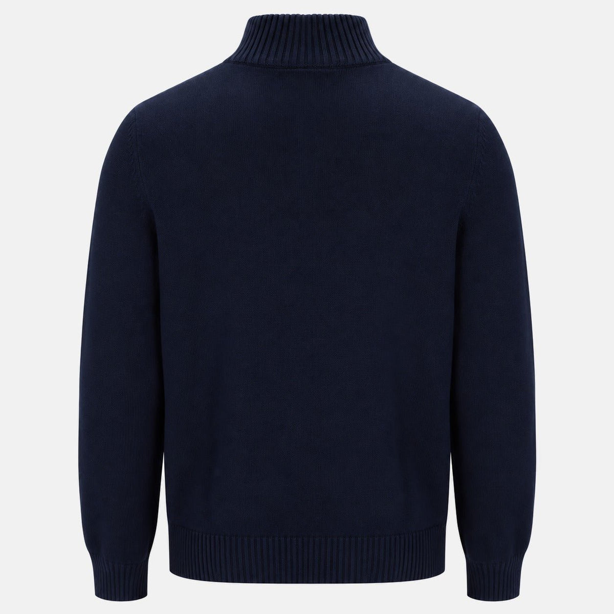 Sergio Tacchini New Dallas 1/4 Zip Knitted Jumper Maritime Blue/Peyote | Northern Threads Designer Menswear