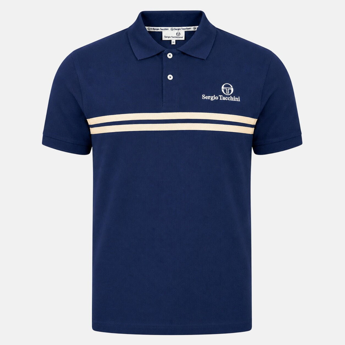 Sergio Tacchini New Supermac Polo Shirt Maritime Blue/Peyote | Northern Threads Designer Menswear