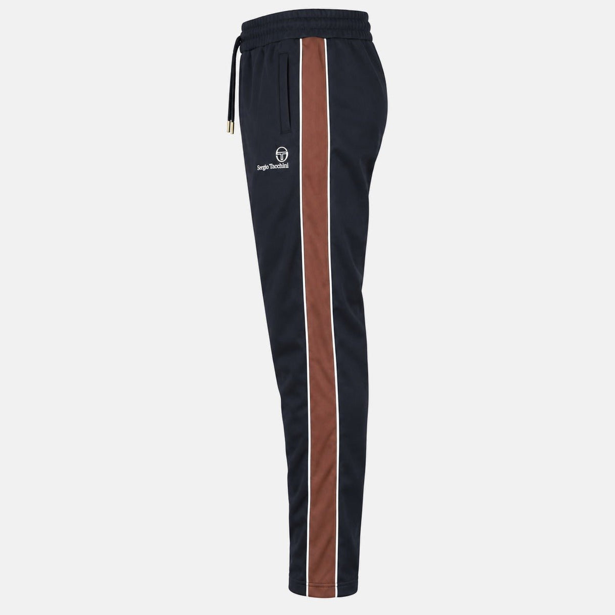Sergio Tacchini Spiga Track Pant Joggers Black/Potting Soil/Gardenia | Northern Threads Designer Menswear