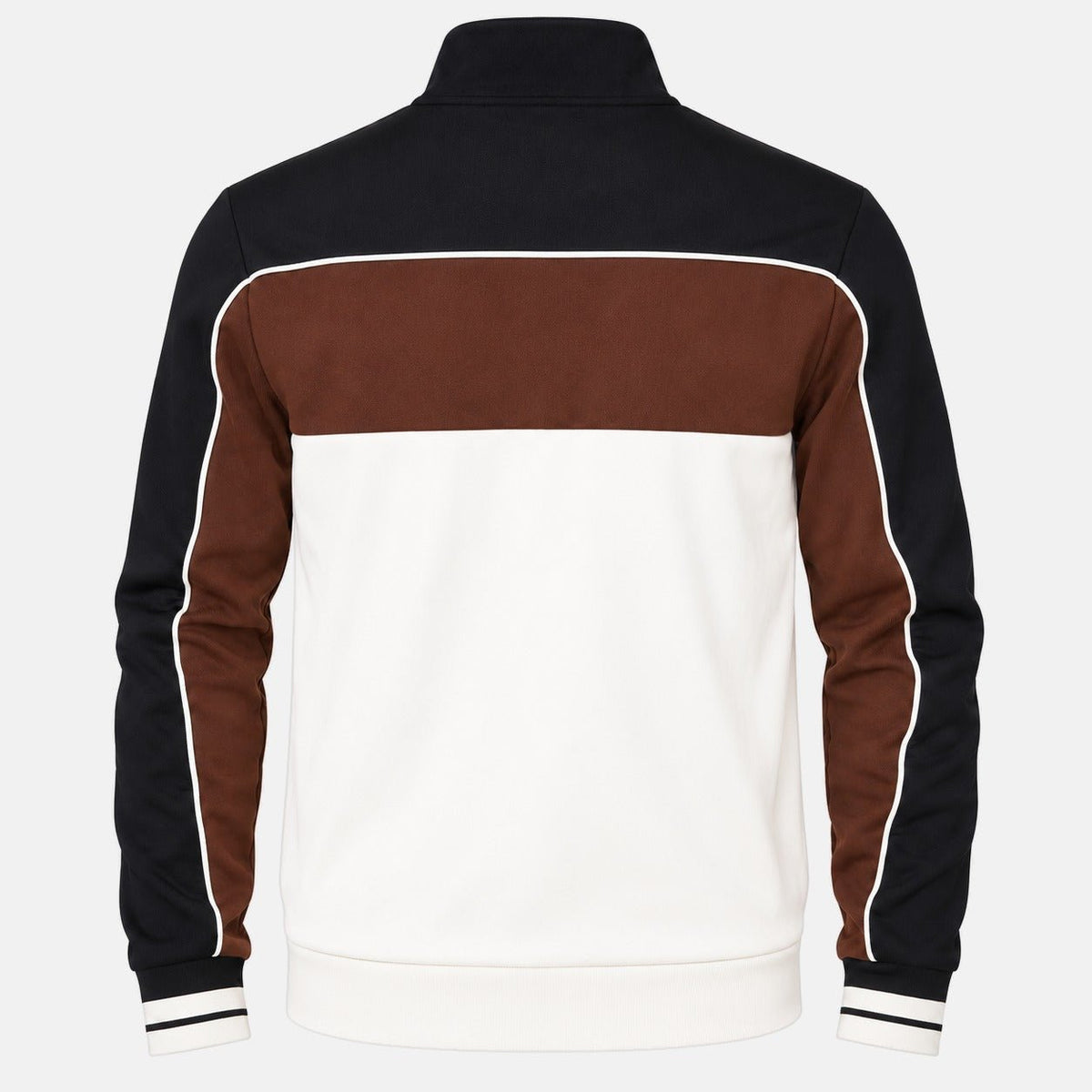 Sergio Tacchini Spiga Track Top Jacket Black/Potting Soil/Gardenia | Northern Threads Designer Menswear