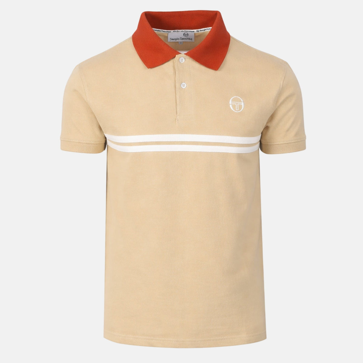 Sergio Tacchini Supermac Polo Shirt Mojave Desert Rooibos Tea Gardenia | Northern Threads Designer Menswear