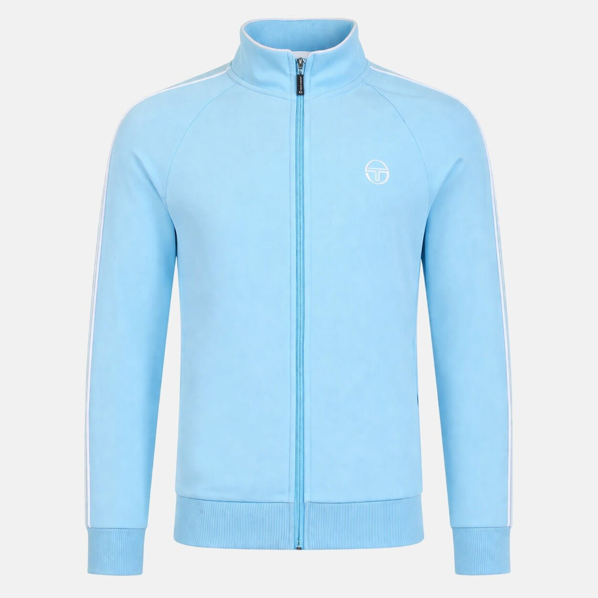 Sergio Tacchini Tasso Velour Track Top Jacket Baltic Sea/White | Northern Threads Designer Menswear