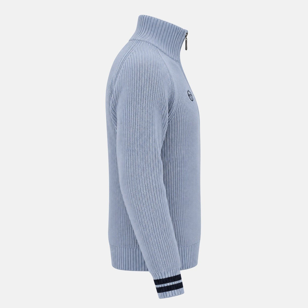 Sergio Tacchini Toledo 1/4 Zip Knitted Jumper Country Blue/Maritime Blue | Northern Threads Designer Menswear