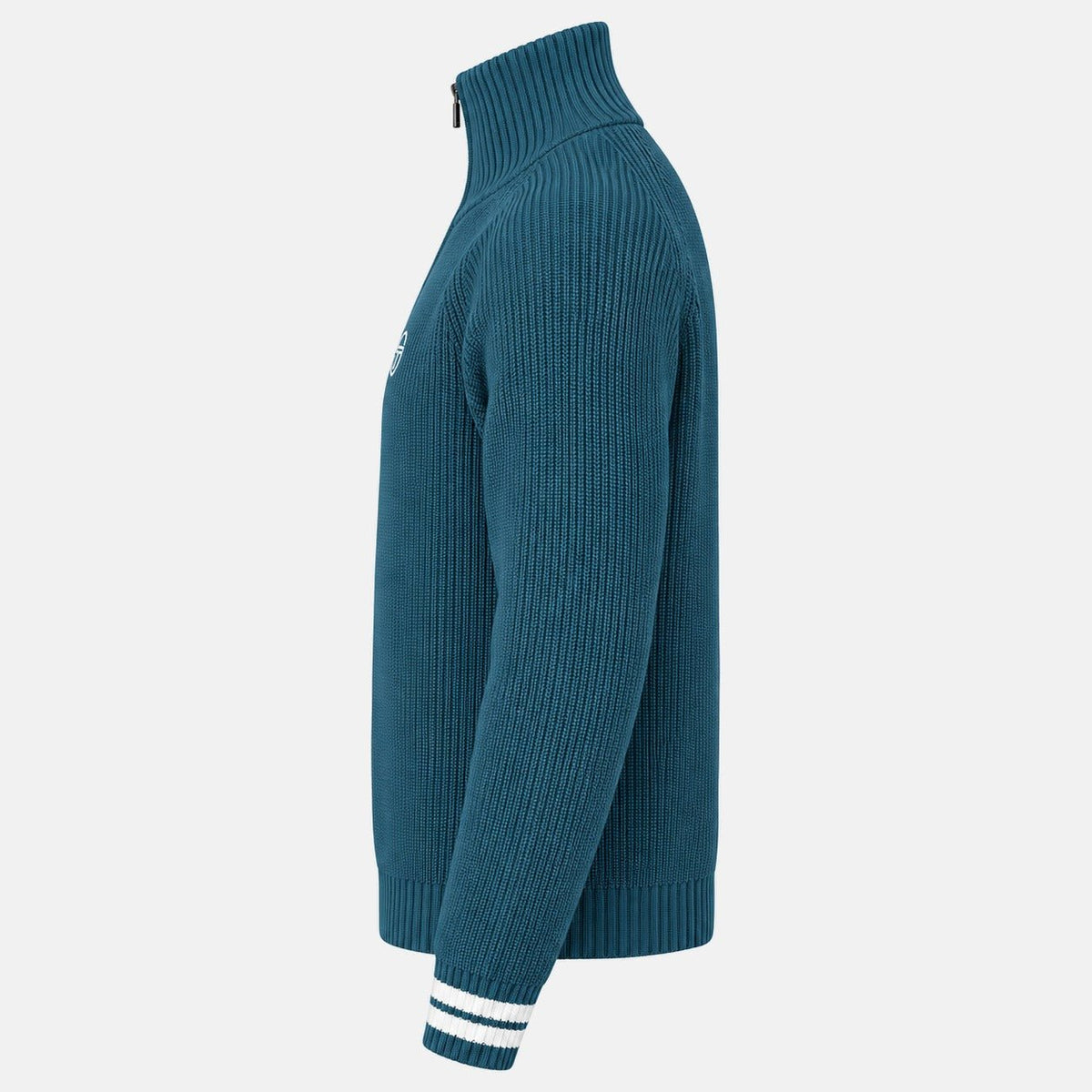 Sergio Tacchini Toledo 1/4 Zip Knitted Jumper Deep Teal/Gardenia | Northern Threads Designer Menswear