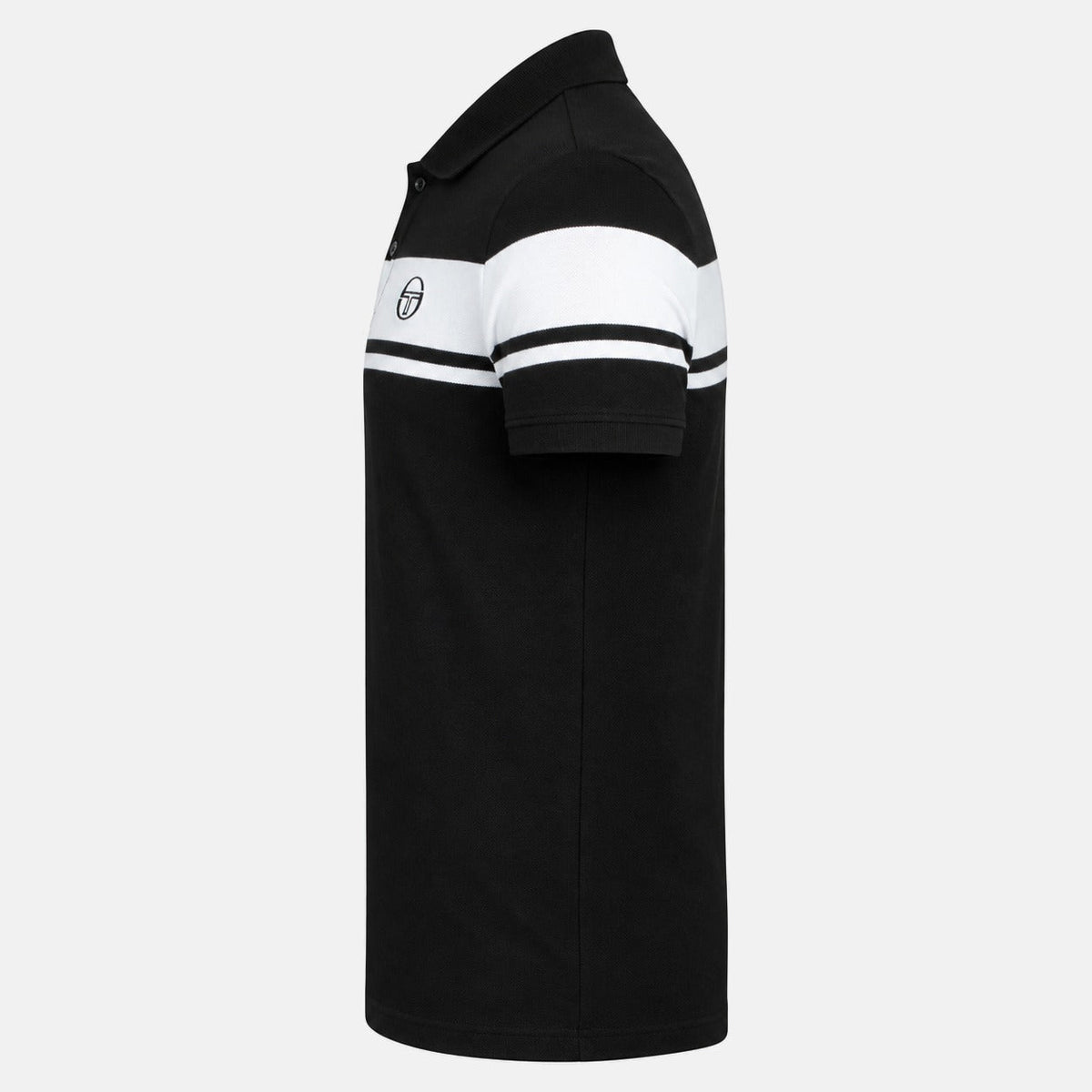 Sergio Tacchini Young Line Polo Shirt Black/White | Northern Threads Designer Menswear