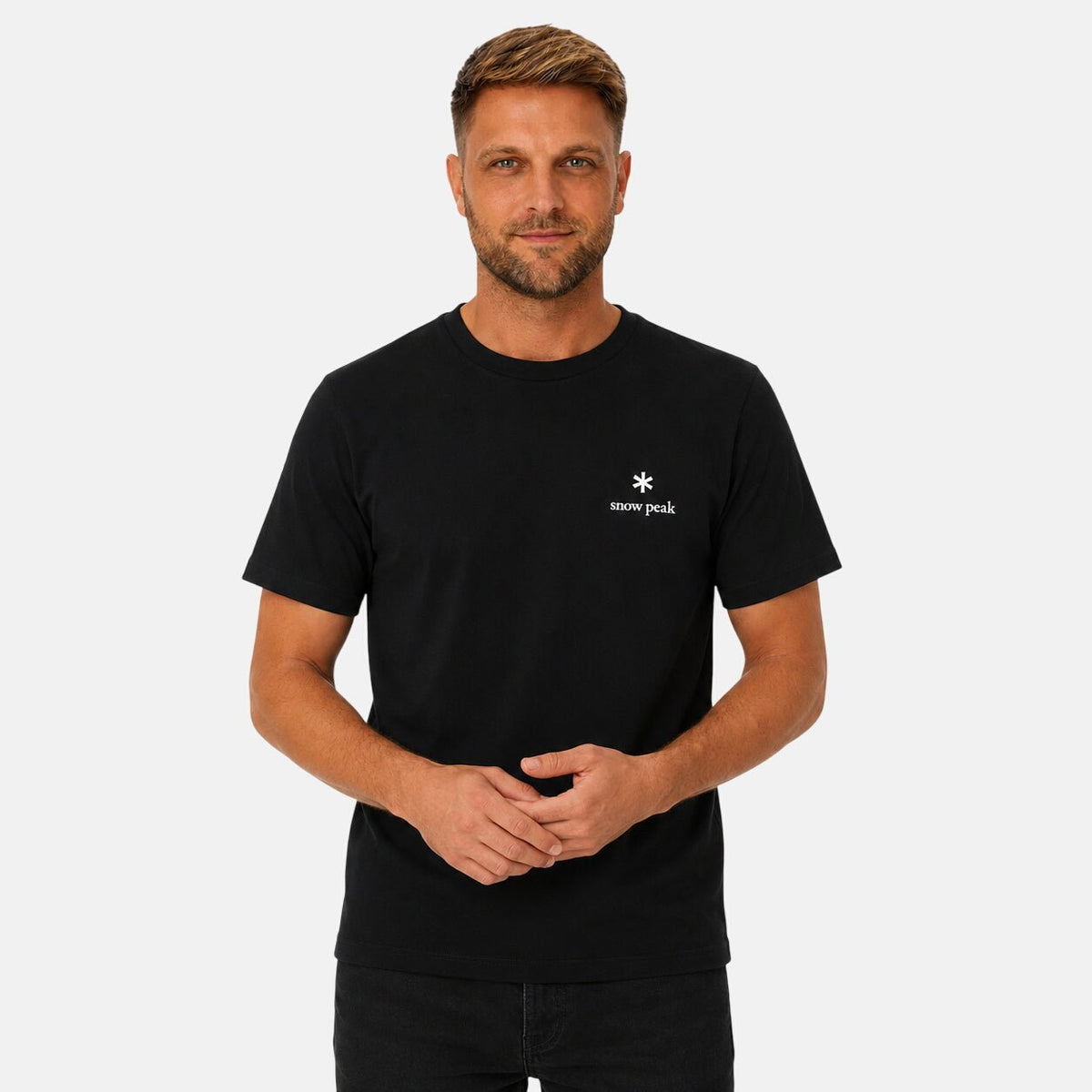 Snow Peak Logo T-Shirt Black | Northern Threads Designer Menswear