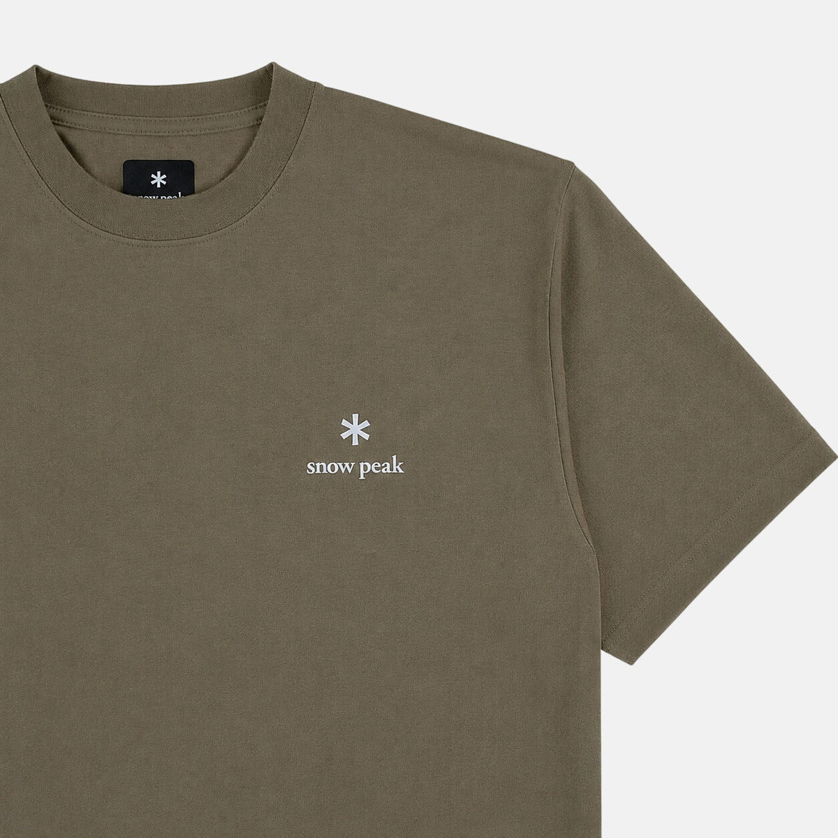Snow Peak Logo T-Shirt Dark Beige | Northern Threads Designer Menswear