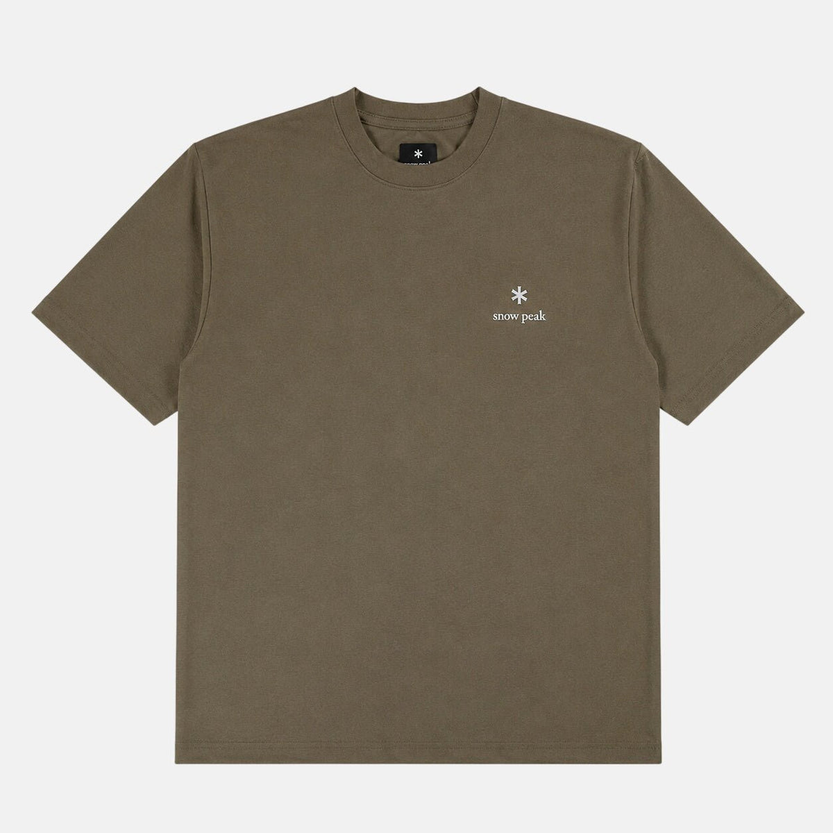 Snow Peak Logo T-Shirt Dark Beige | Northern Threads Designer Menswear