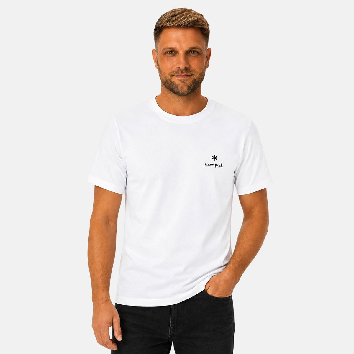 Snow Peak Logo T-Shirt Off White | Northern Threads Designer Menswear