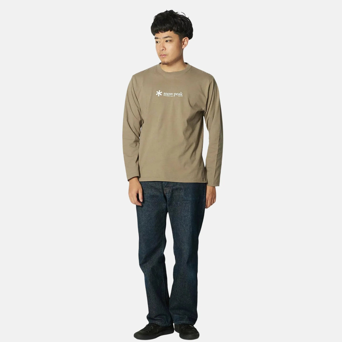 Snow Peak Soft Cotton Logo Long Sleeve T-Shirt Pro | Northern Threads Designer Menswear