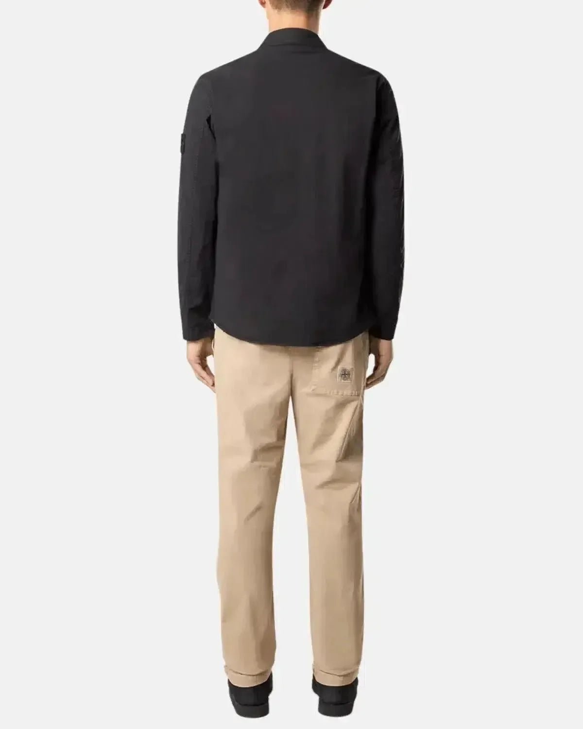 STONE ISLAND 1200033 SUPIMA COTTON TWILL STRETCH - TC OVERSHIRT BLACK - northern threads