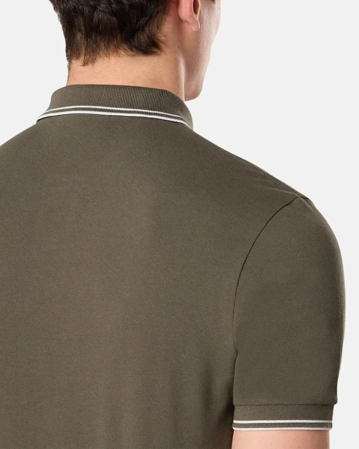 Stone Island 22002SC Organic Cotton Elastane Pique Polo Shirt Military Green | Northern Threads Designer Menswear