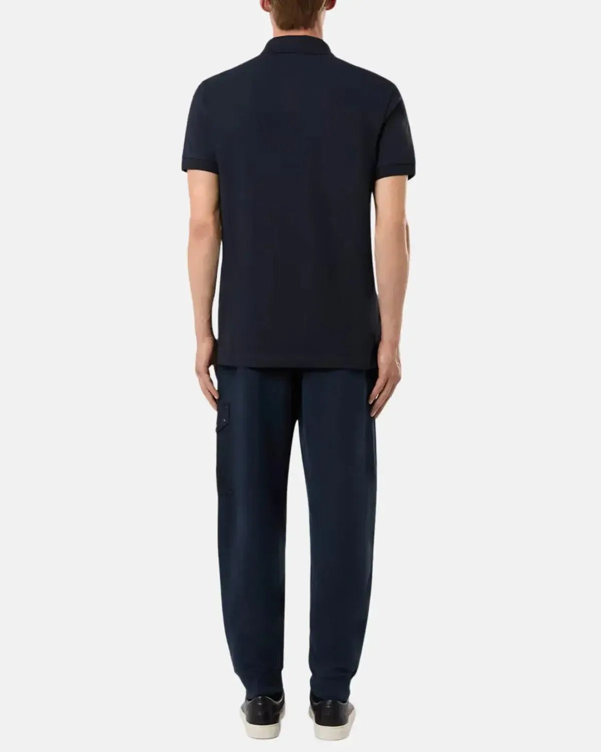 Stone Island 22002SC Organic Cotton Elastane Pique Polo Shirt Navy Blue | Northern Threads Designer Menswear