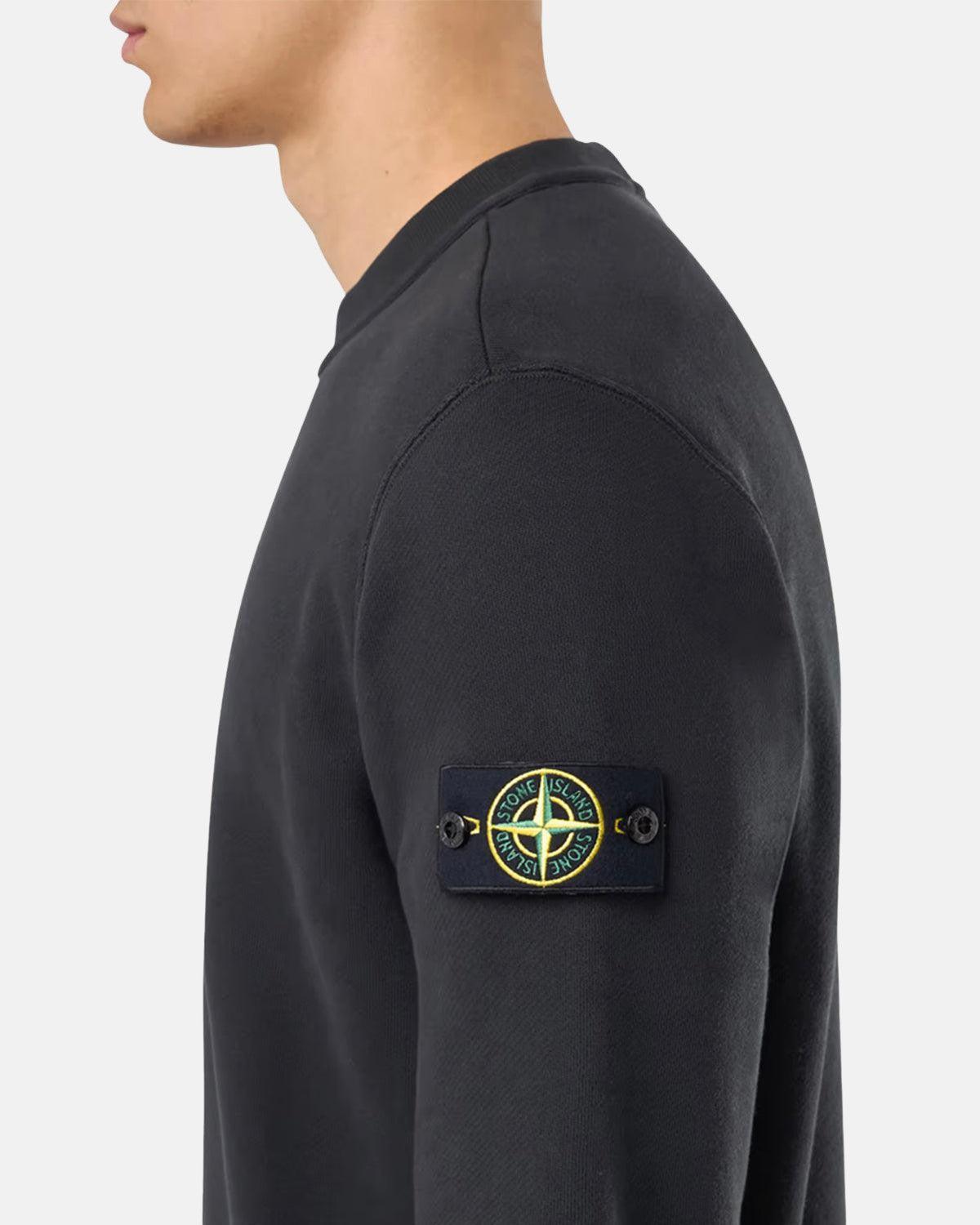 STONE ISLAND 61241 ORGANIC DIAGONAL FLEECE OLD EFFECT SWEATSHIRT