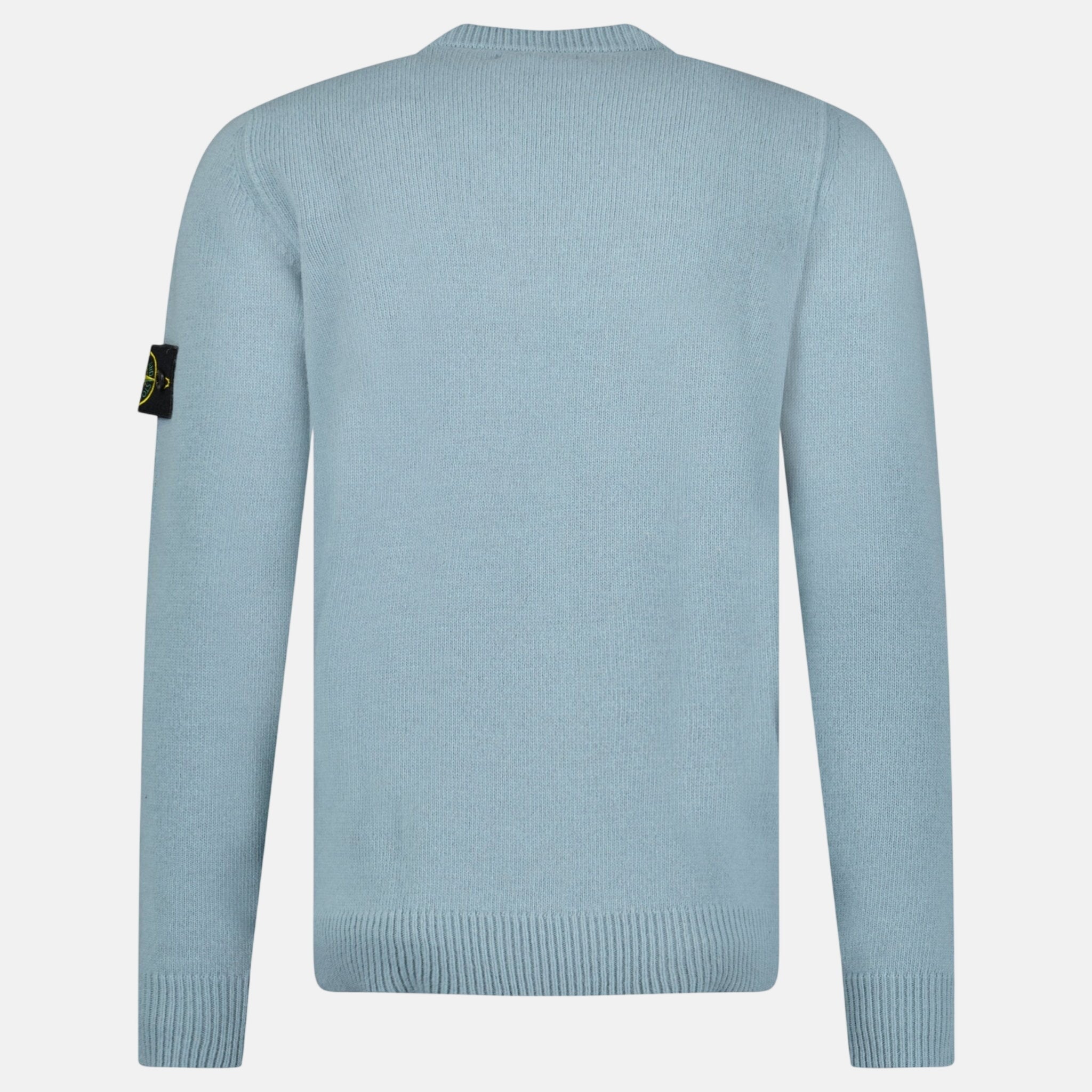 Stone Island Compass - Badge Knit Wool Jumper Green Grey - O10 - northern threads uk