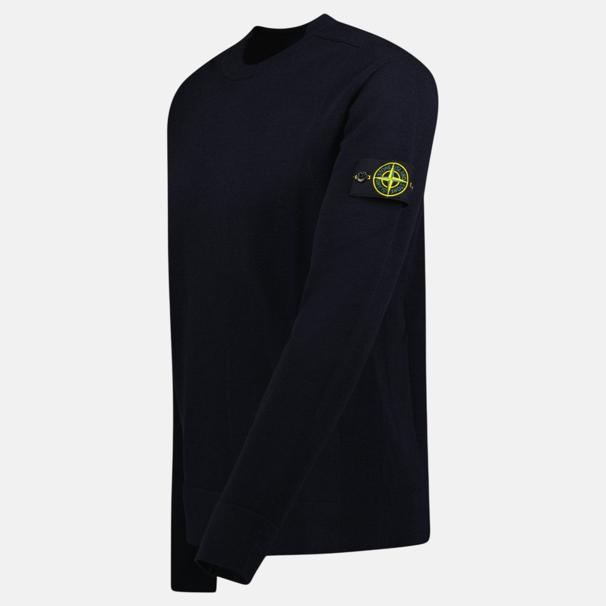 Stone Island Compass - Badge Wool Blend Jumper Navy - C52 - northern threads uk