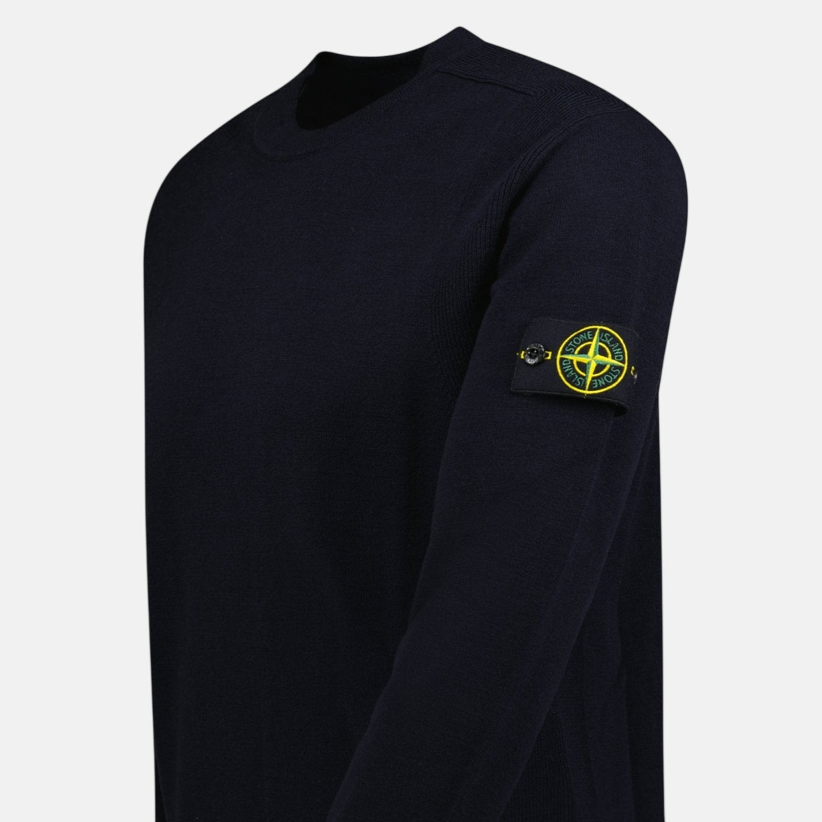 Stone Island Compass - Badge Wool Blend Jumper Navy - C52 - northern threads uk