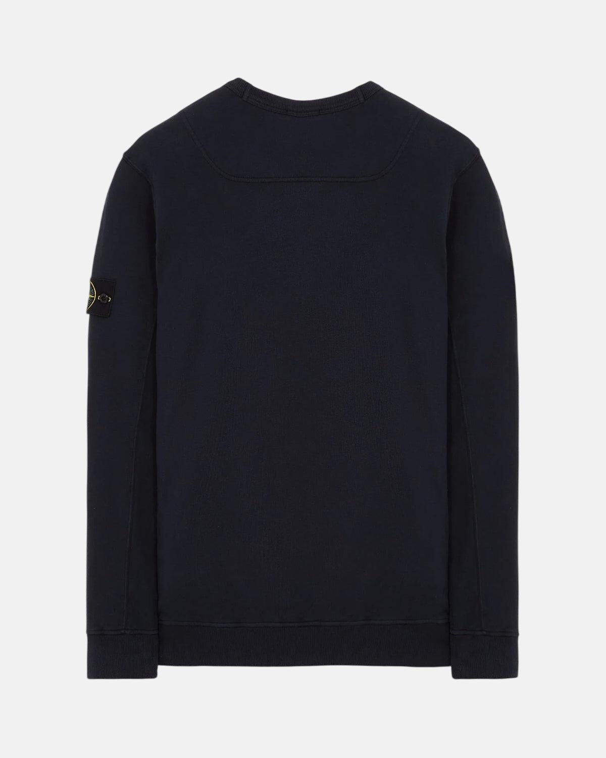 STONE ISLAND COTTON FLEECE SWEATSHIRT NAVY BLUE - northern threads