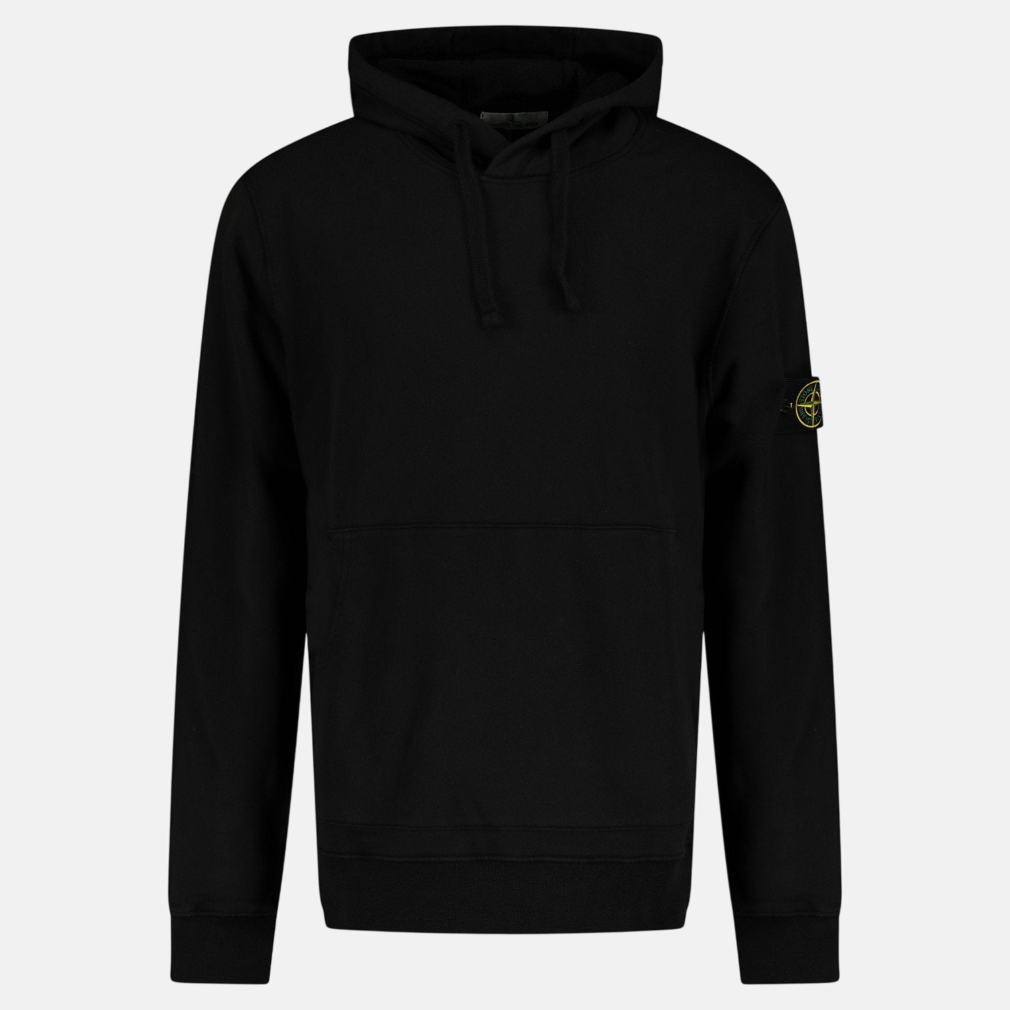 Stone Island Cotton Hoodie Sweatshirt Black - F40 - northern threads uk