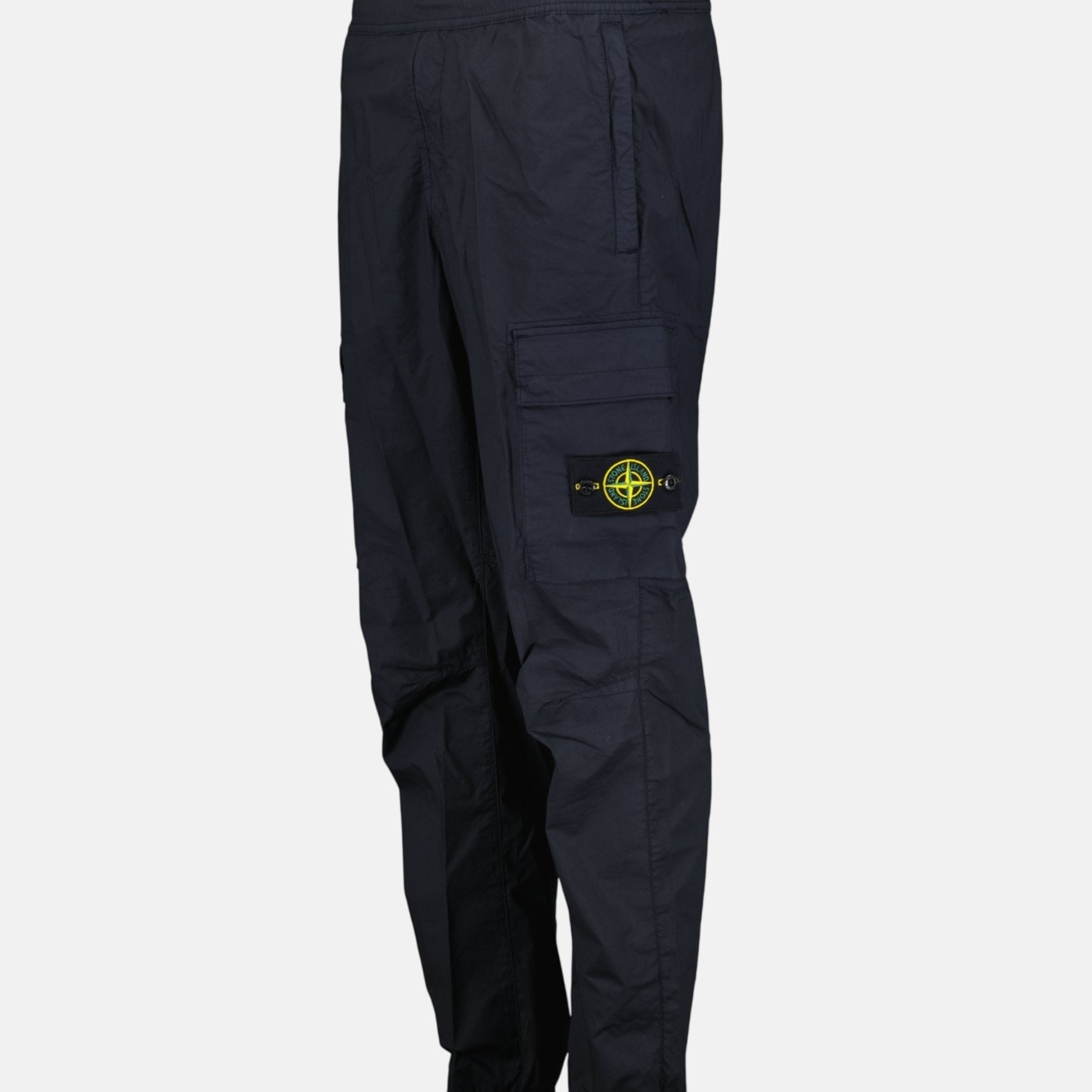 Stone Island Cuffed Cargo Trousers Navy - northern threads