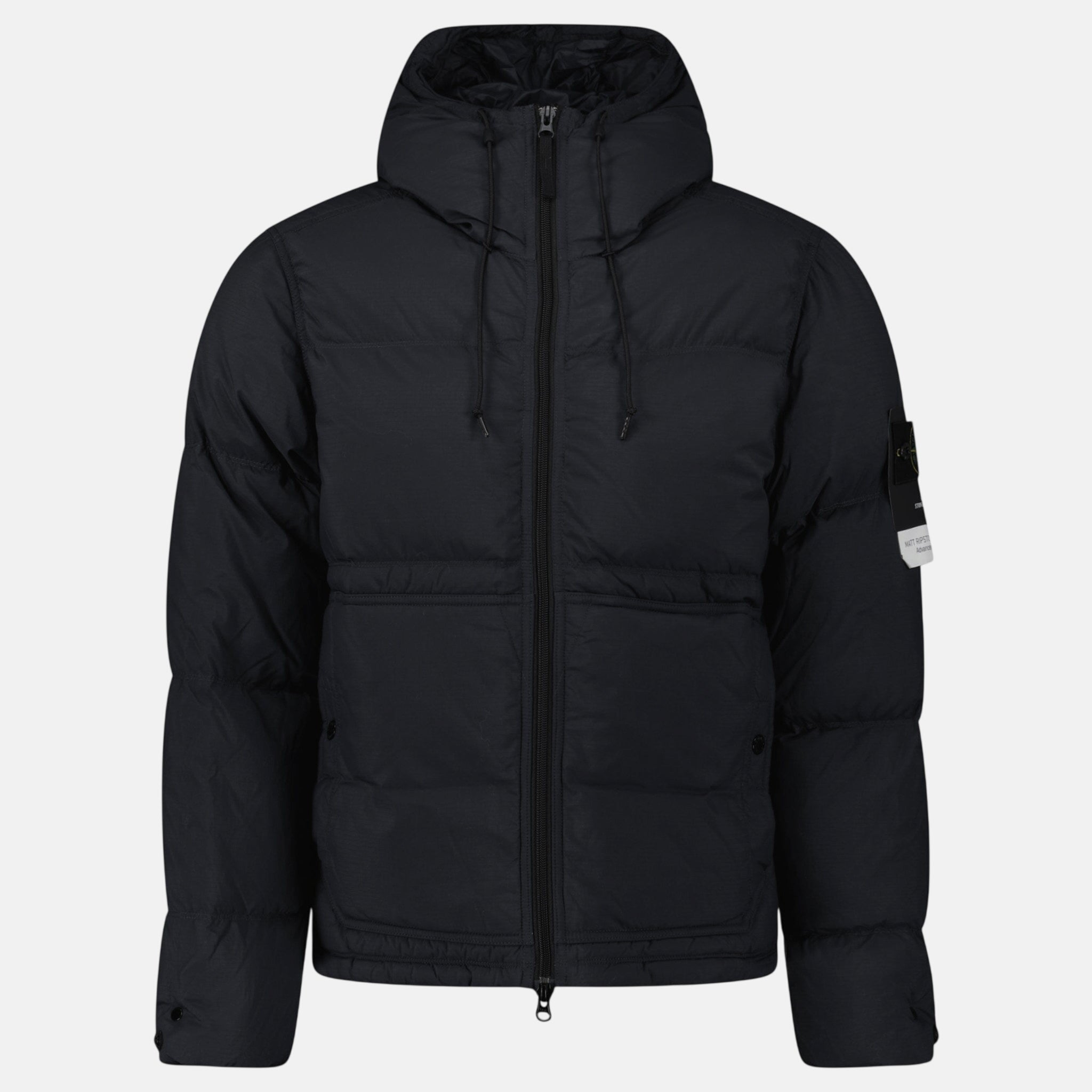Stone Island Down Matte Ripstop Cordura Advanced Fabric Parka Black - Rail 5 L - northern threads uk