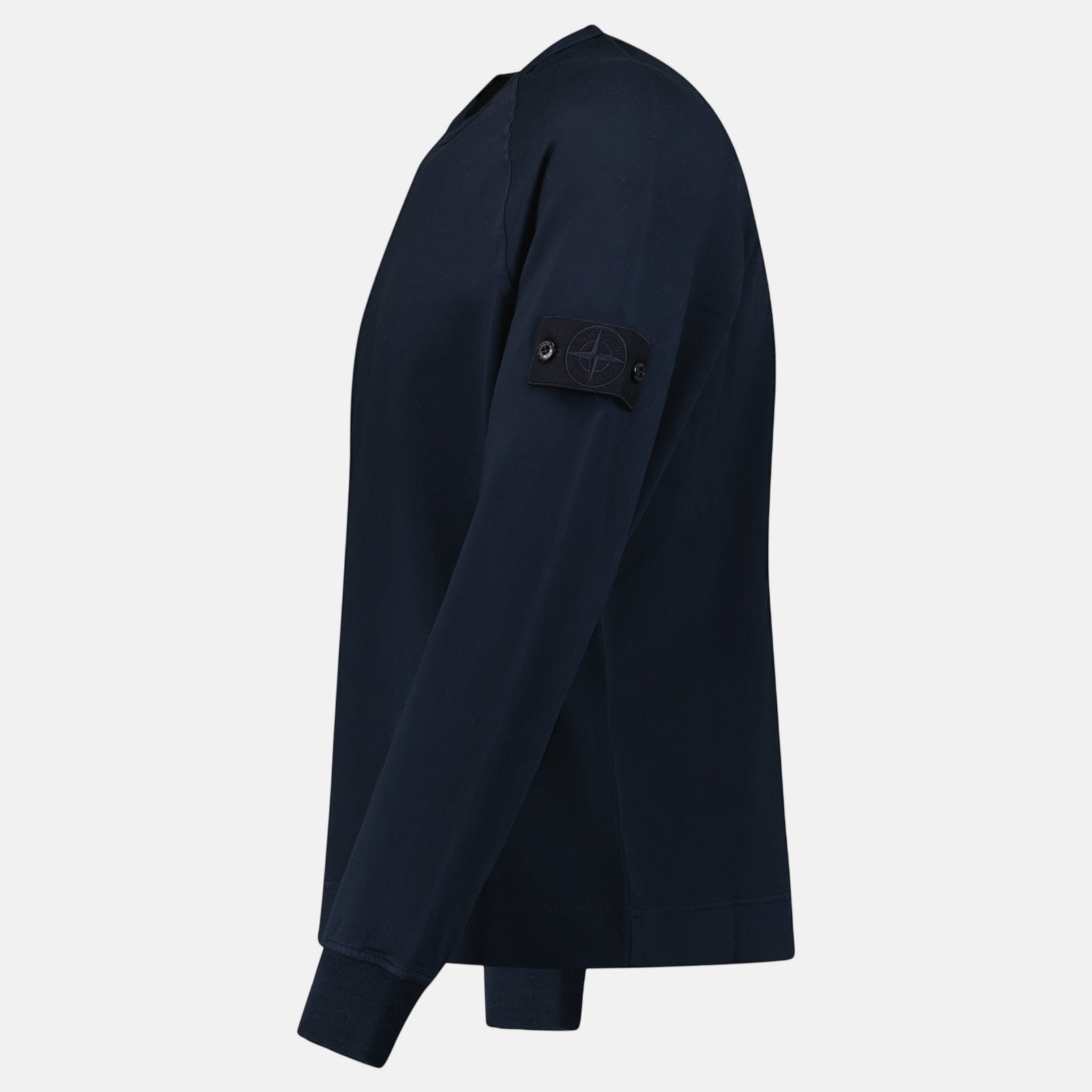 Stone Island Ghost Series Badge Crewneck Sweatshirt Navy - northern threads