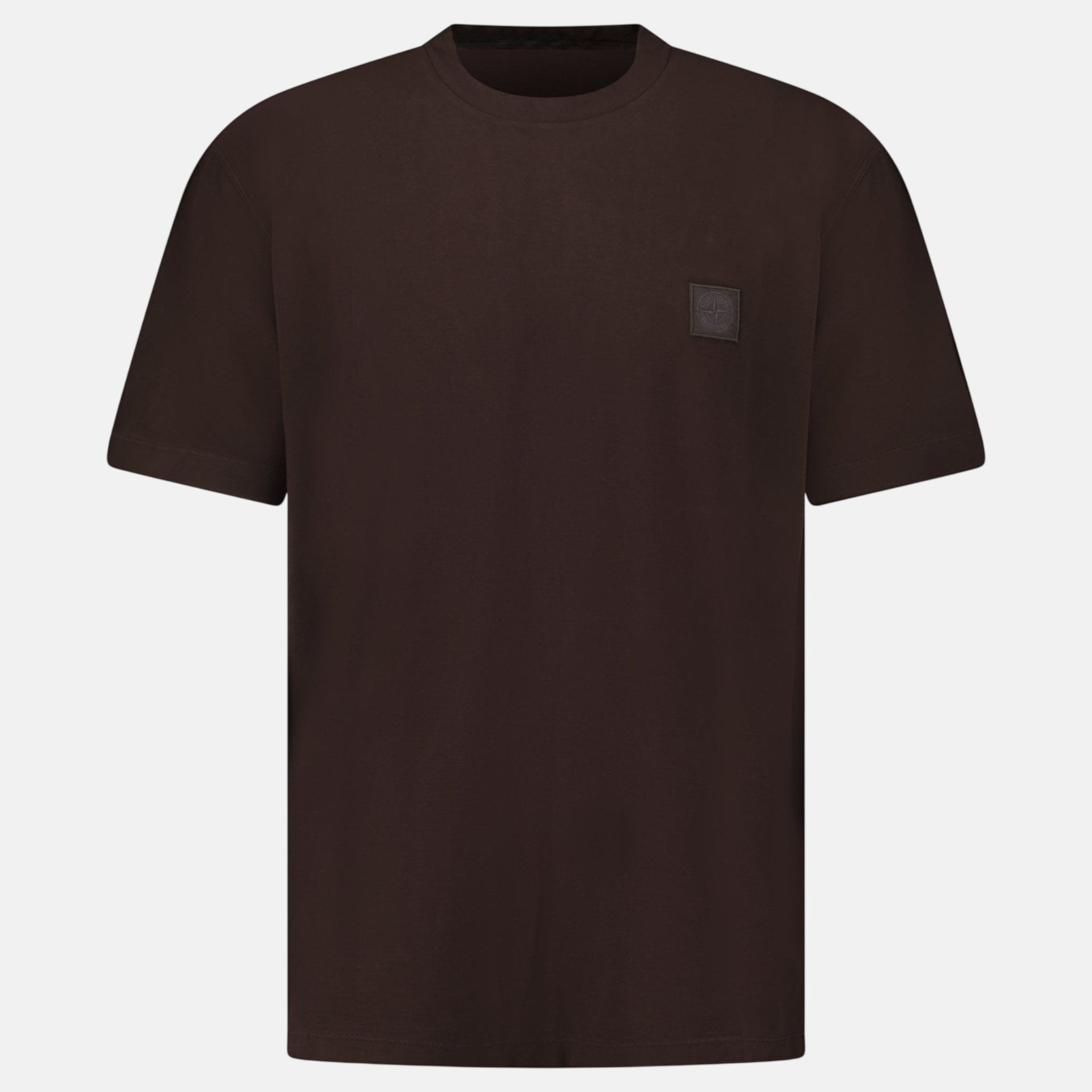 Stone Island Ghost Series Slim Fit Cotton Jersey T-Shirt Dark Brown - B32 - northern threads uk