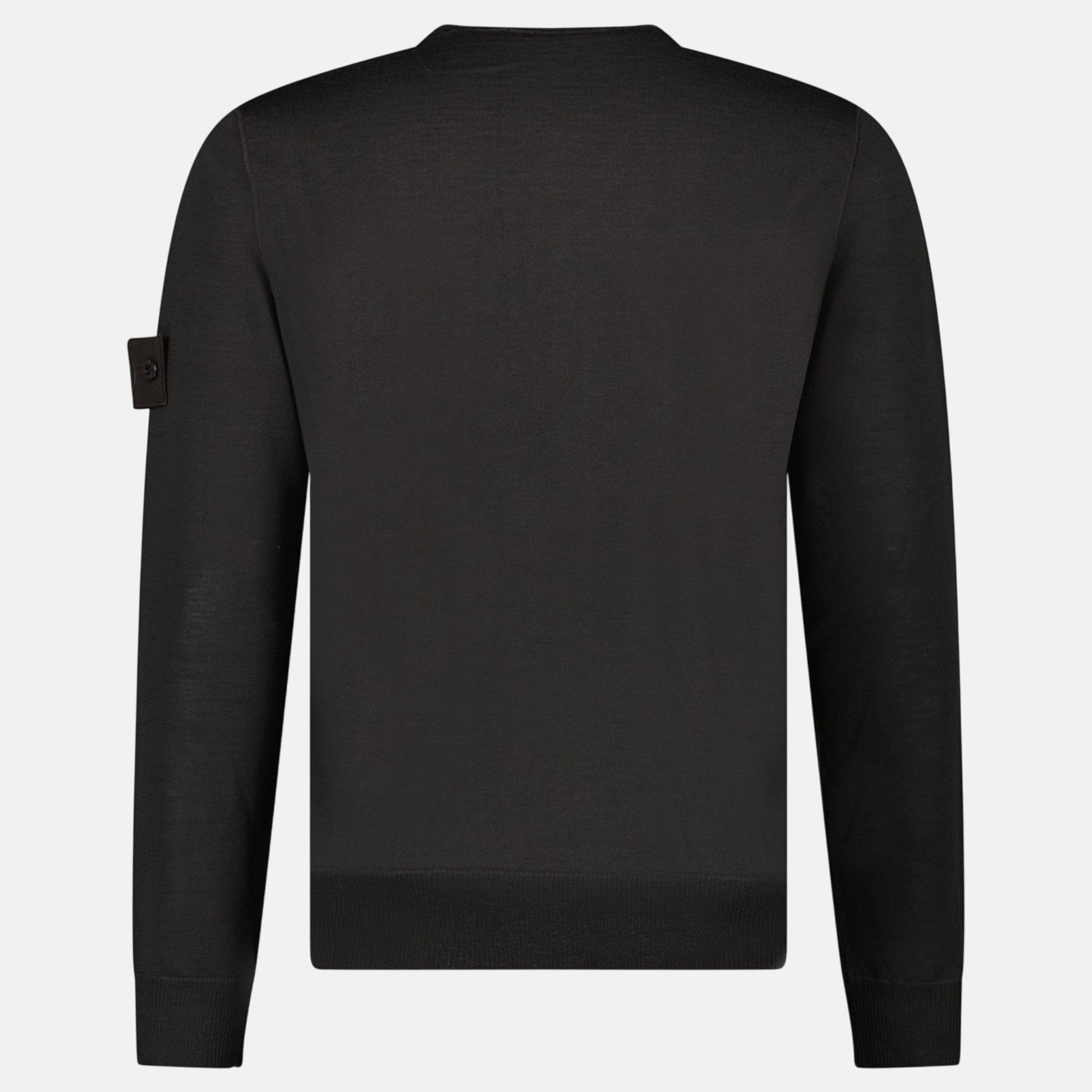 Stone Island Ghost Series Wool Crew Neck Jumper Dark Brown - A31 - northern threads uk