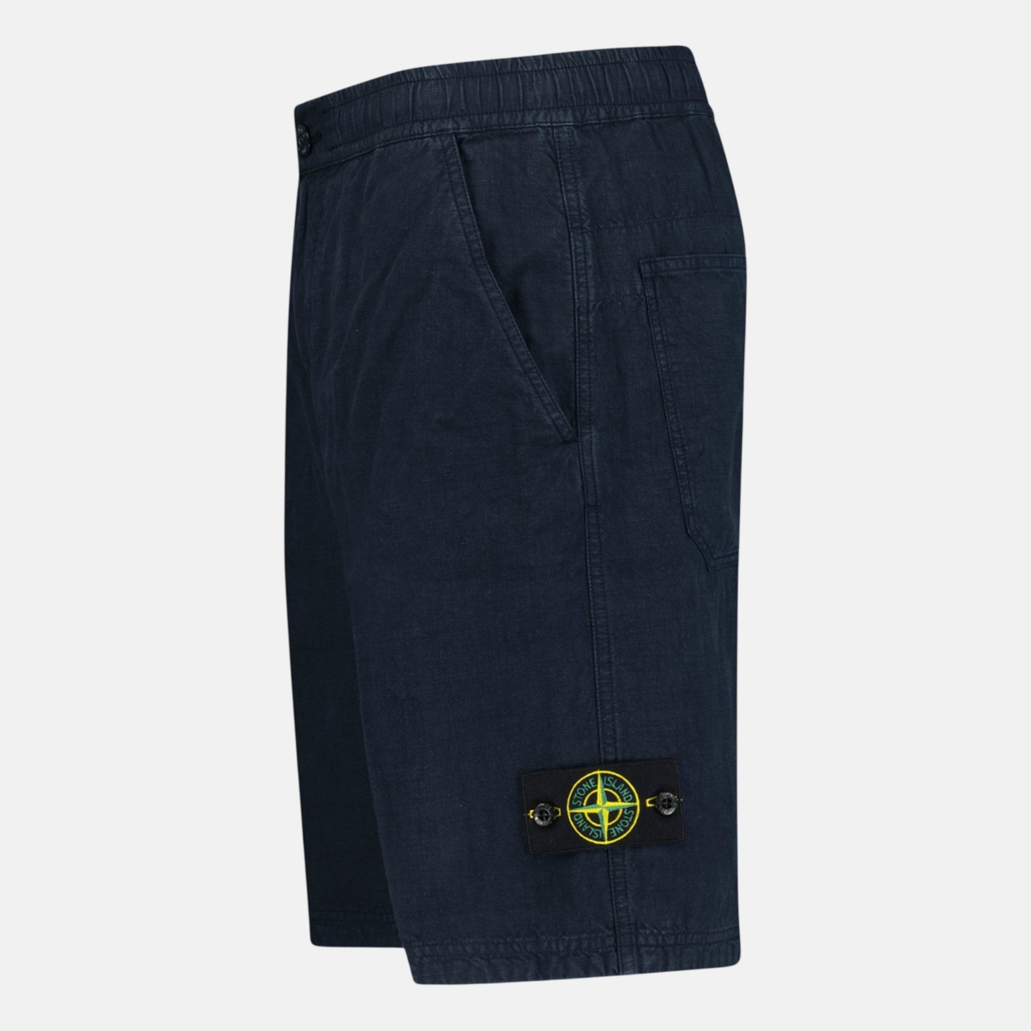 Stone Island Lino Nylon Tela - Tc Bermuda Comfort Shorts Navy - B20 - northern threads uk