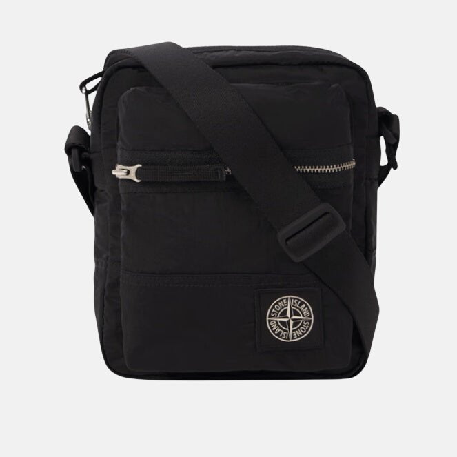 Stone Island Nylon Metal Pouch Bag Black - Grey Box 4 - northern threads uk