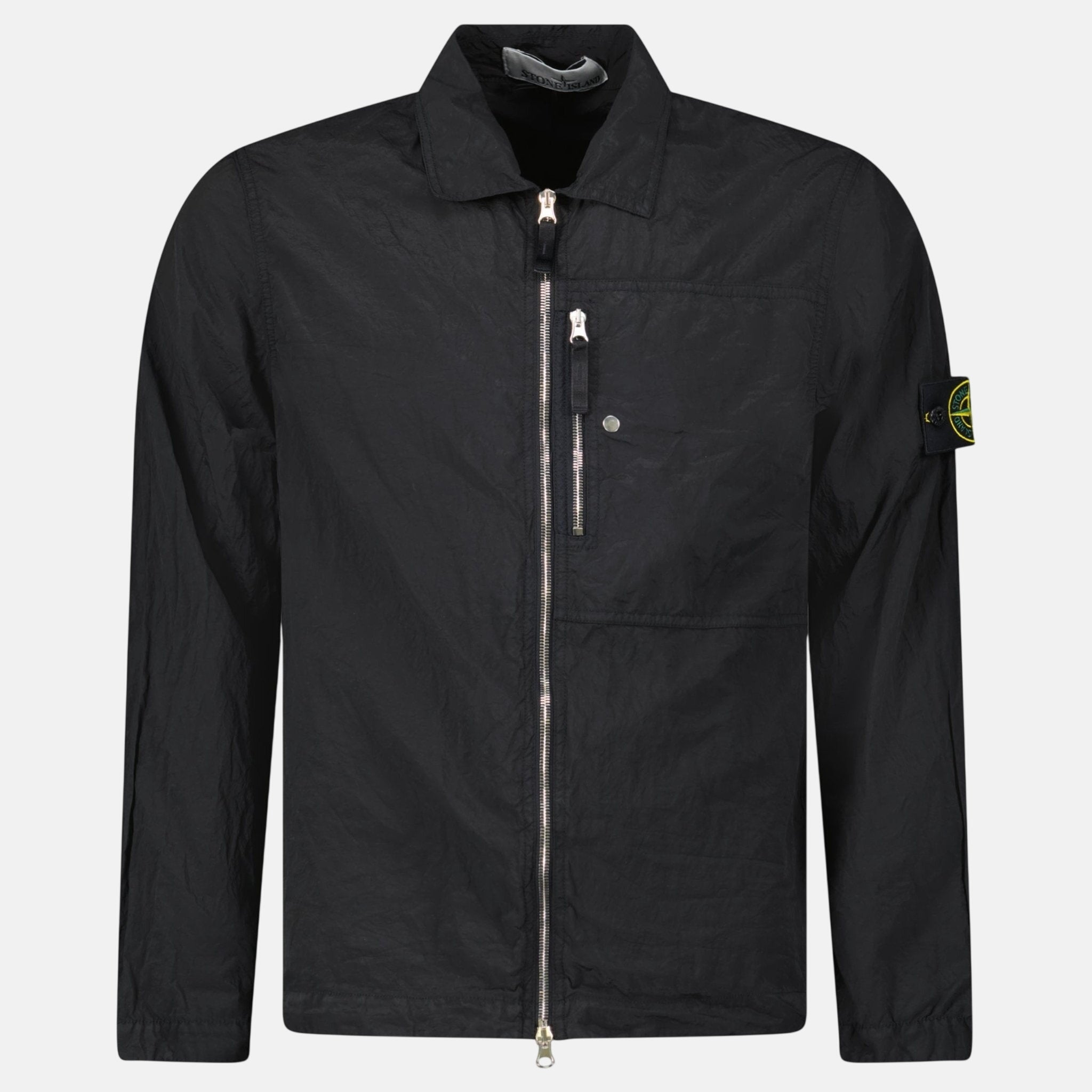Stone Island Nylon Overshirt Black - G33 - northern threads uk
