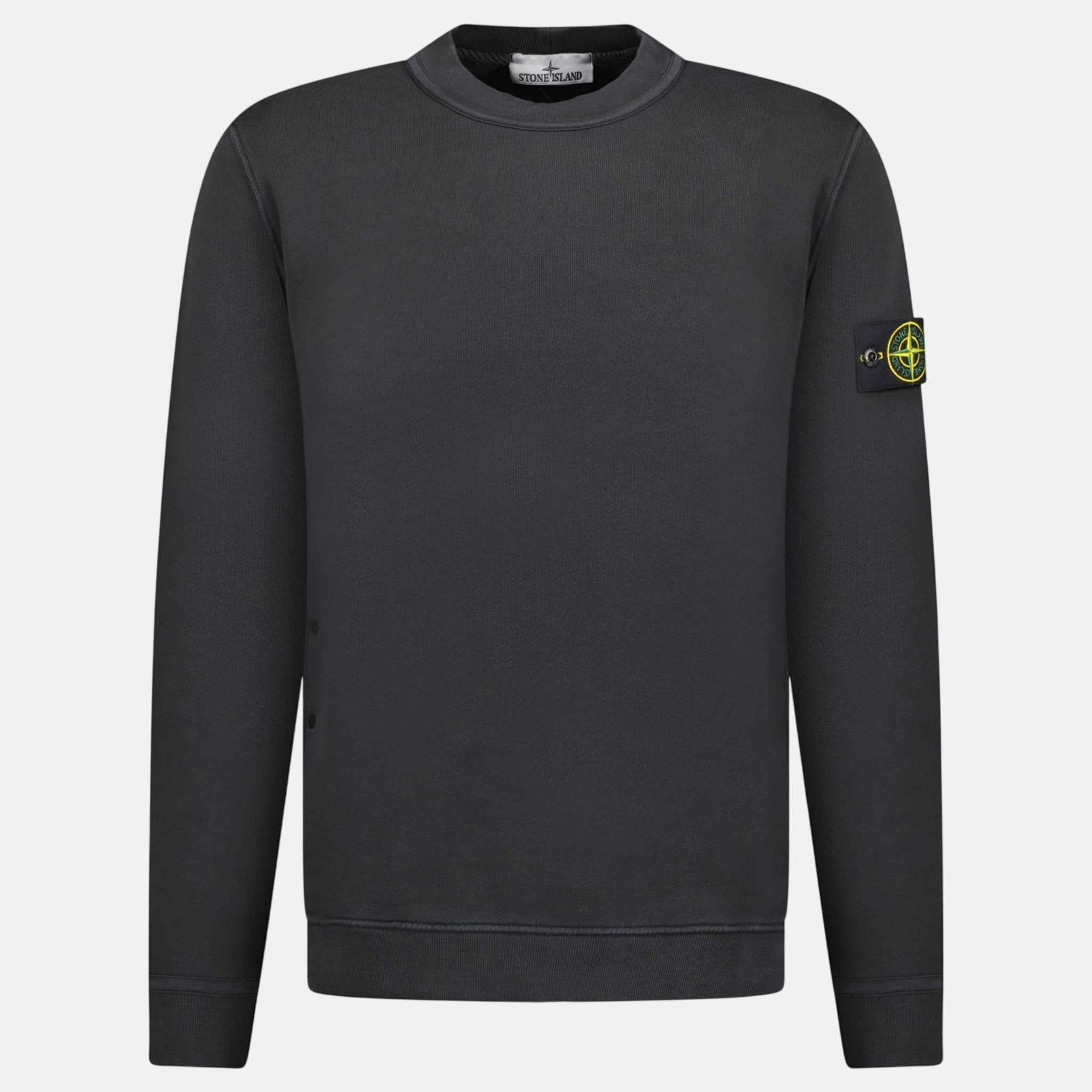Stone Island Old Effect Crewneck Sweatshirt Black - B9 - northern threads uk