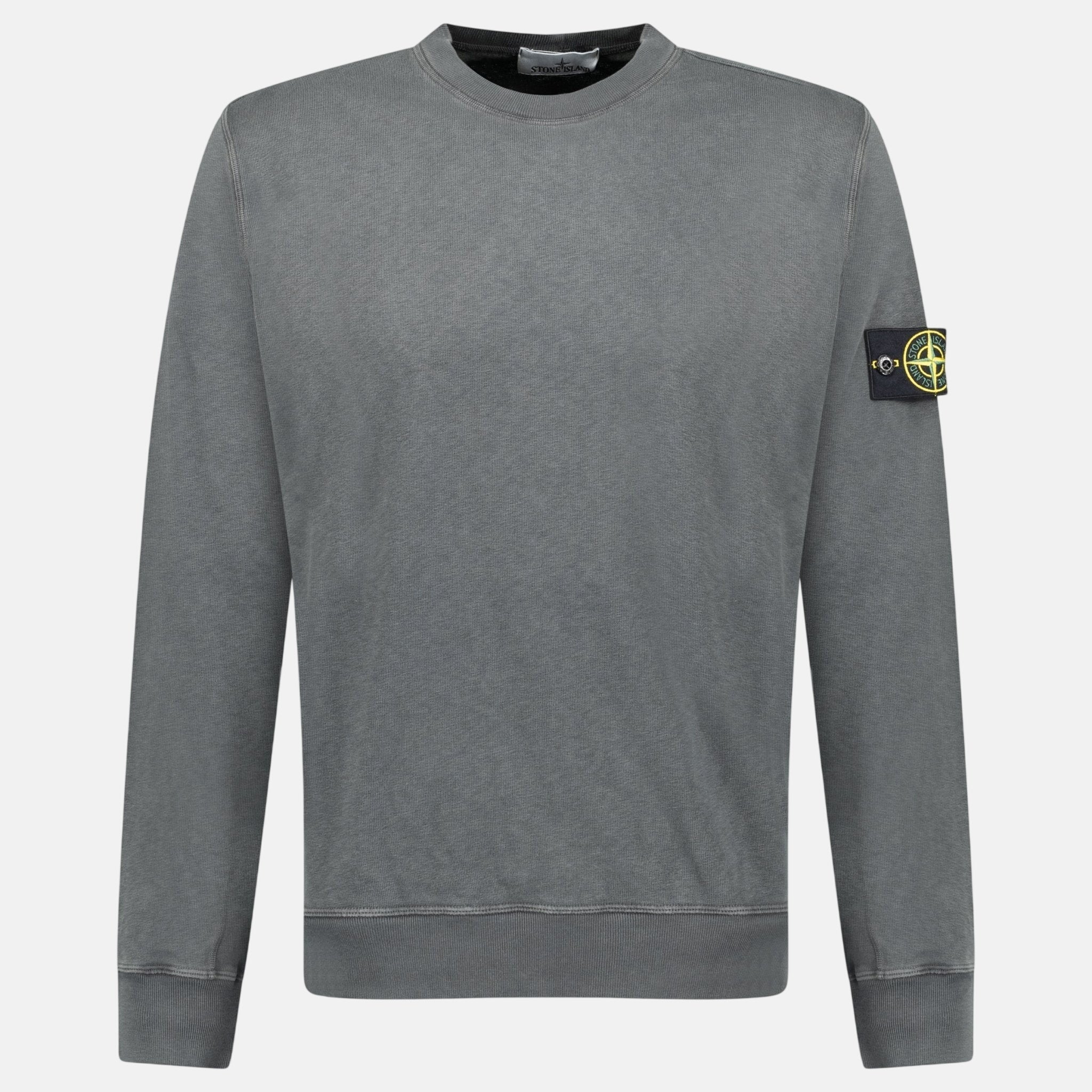 Stone Island Old Effect Crewneck Sweatshirt Charcoal Grey - A21 - northern threads uk