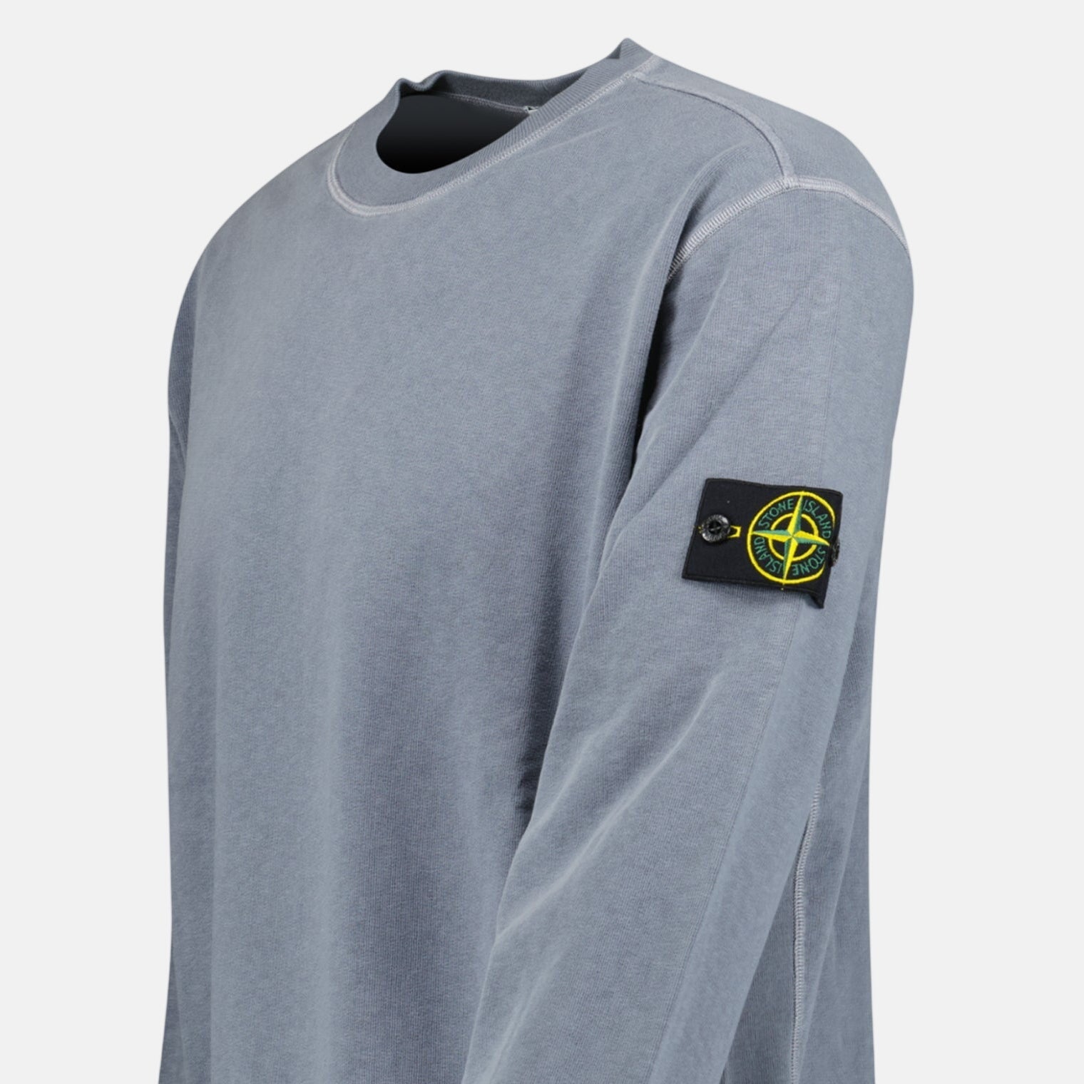 Stone Island Old Effect Crewneck Sweatshirt Dark Blue - northern threads