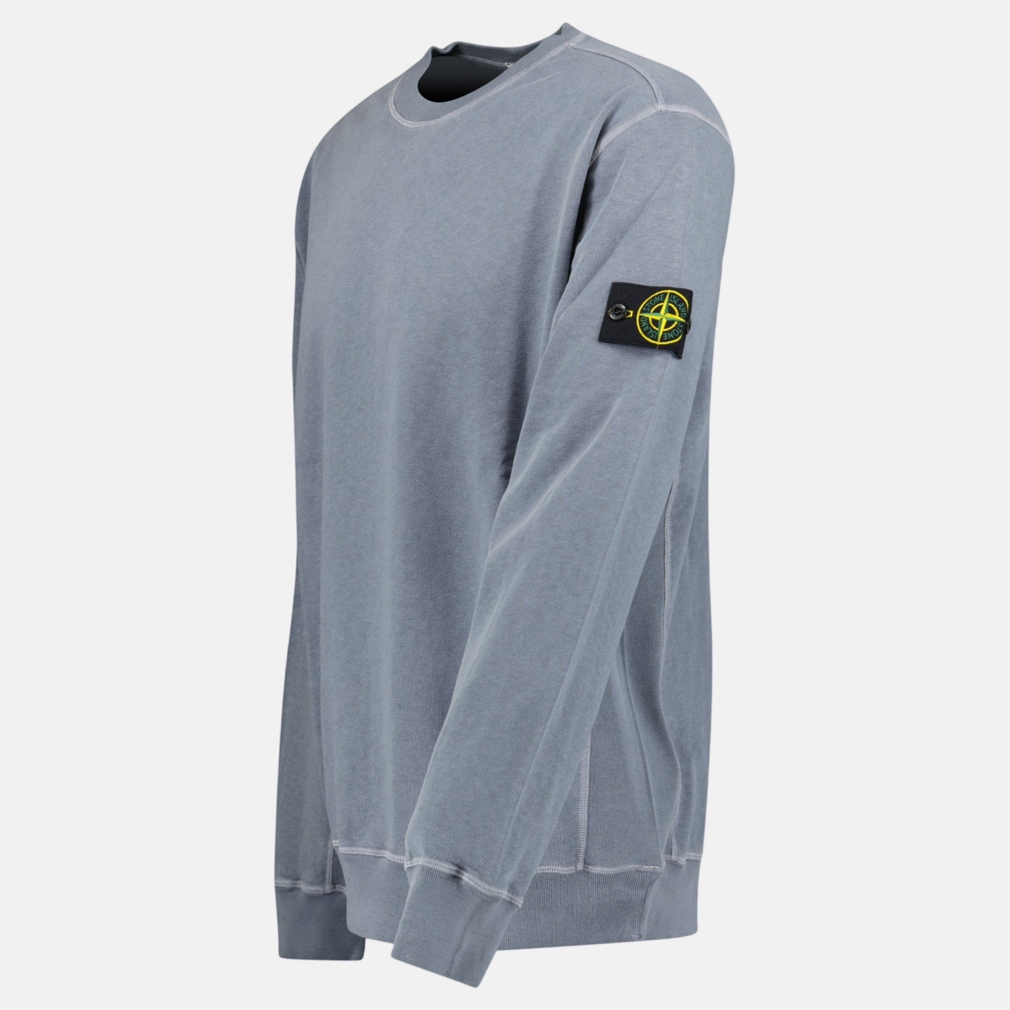 Stone Island Old Effect Crewneck Sweatshirt Dark Blue - northern threads
