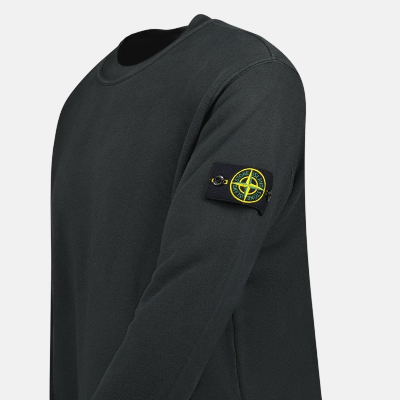 Stone Island Old Effect Crewneck Sweatshirt Lead Grey - northern threads