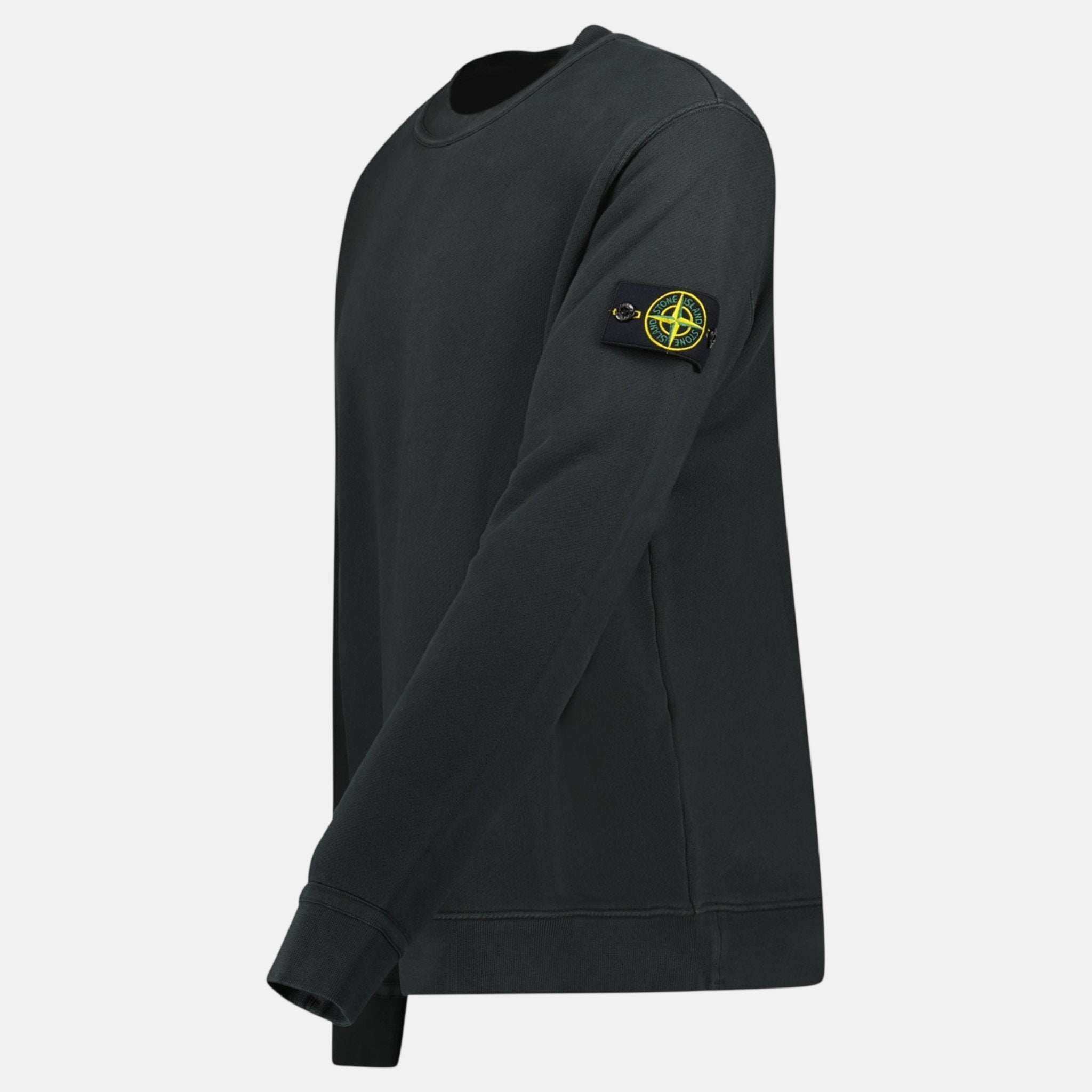 Stone Island Old Effect Crewneck Sweatshirt Lead Grey - northern threads
