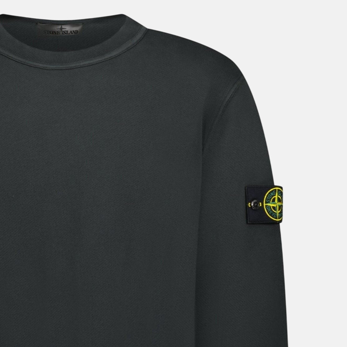 Stone Island Old Effect Crewneck Sweatshirt Lead Grey - northern threads